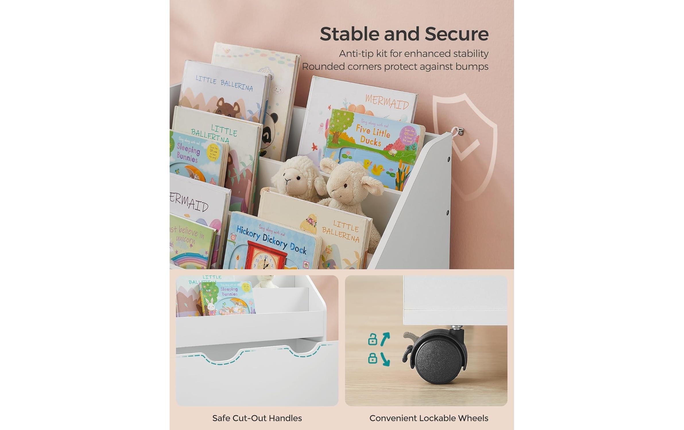 SONGMICS Bücherregal »mit Schublade«