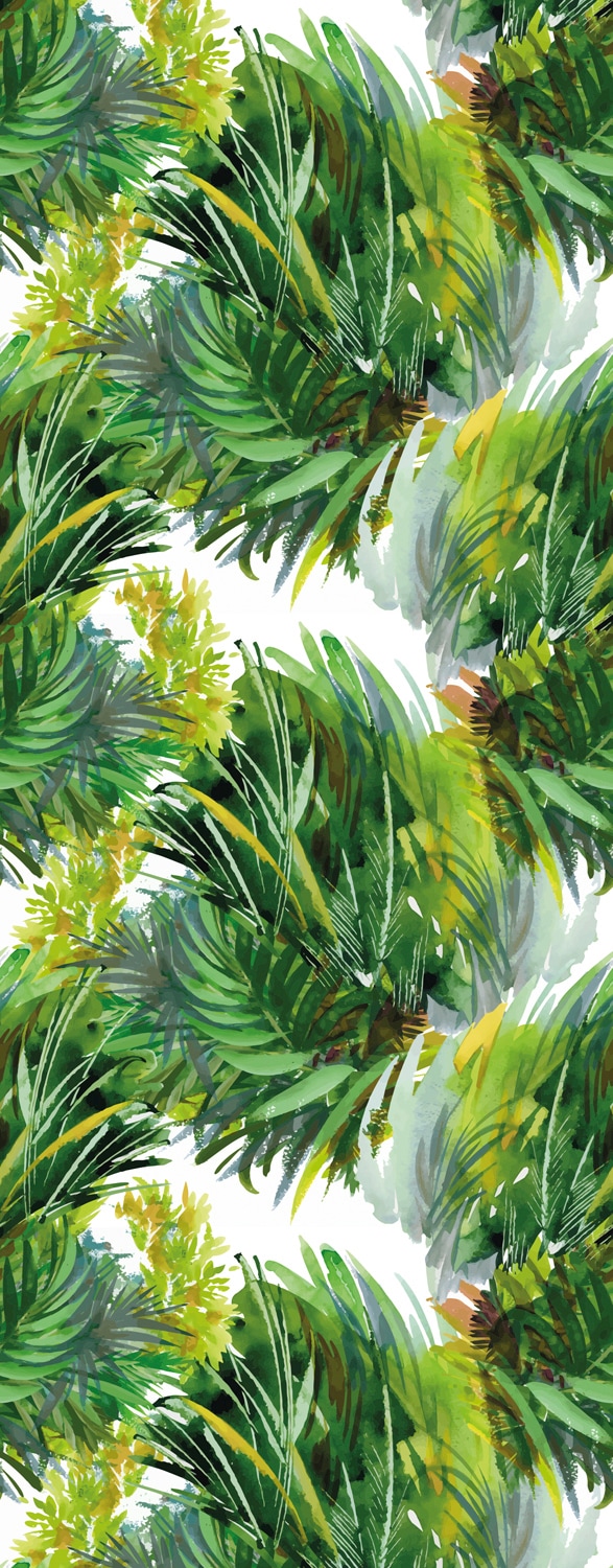 Image of queence Vinyltapete "Erin" Motiv bedruckt botanisch floral gemustert natürlich glatt 90x250cm, selbstklebend, kinderleichte Anbringung, Sticker
