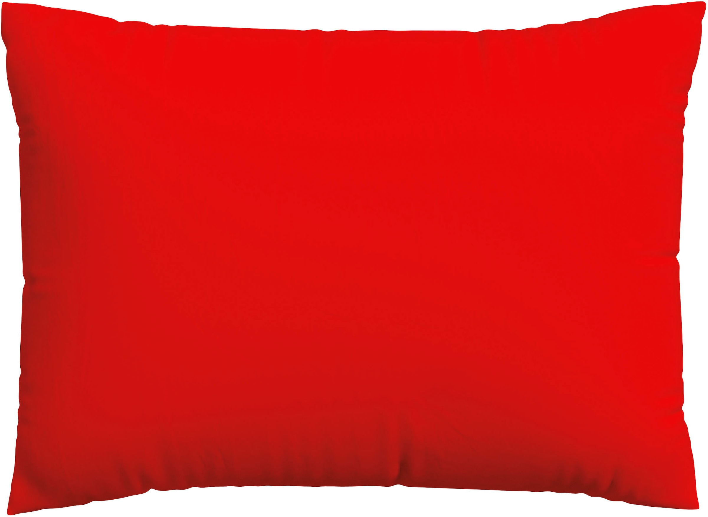 Schlafgut Kissenbezug »Knitted Jersey aus Bio-Baumwolle mit Elasthan, bügelfrei,«, (1 St.), besonders fein gestrickt, Kissenhülle mit farbigem Reissverschluss