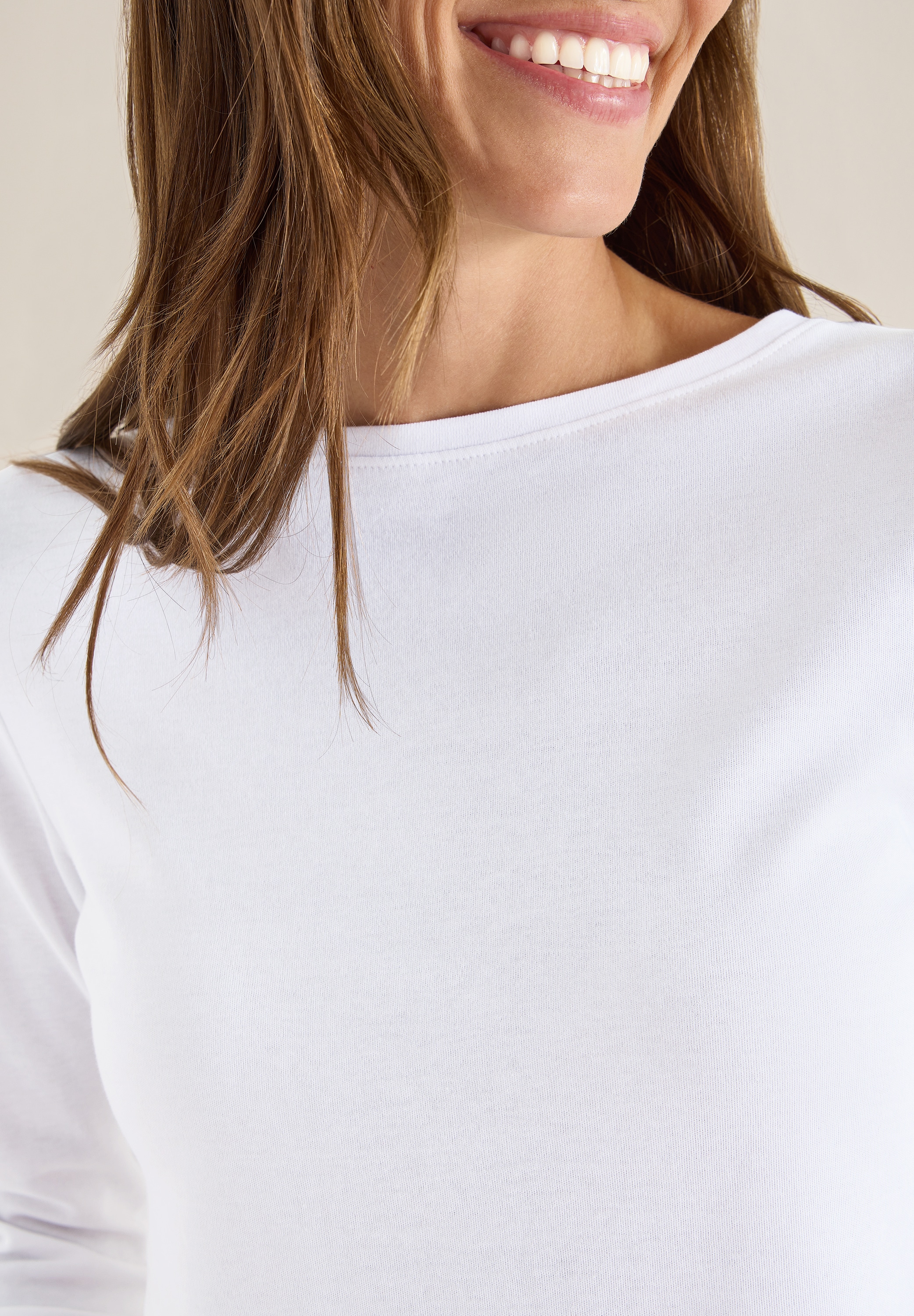 Image of Cecil 3/4-Arm-Shirt mit U-Boot-Ausschnitt