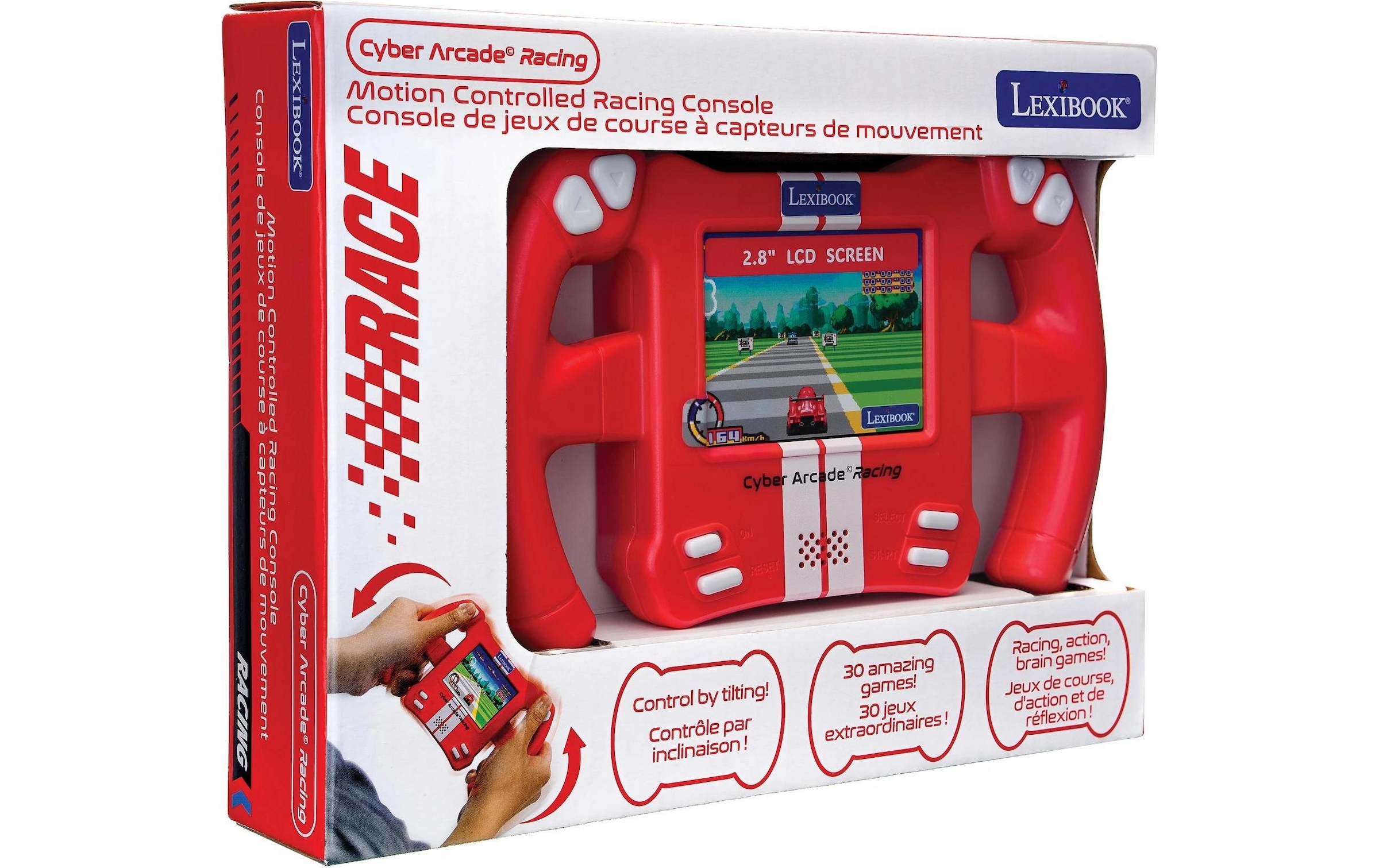 Lexibook® Spielekonsole »Lenkrad-Konsole Cyber Arcade Racing«