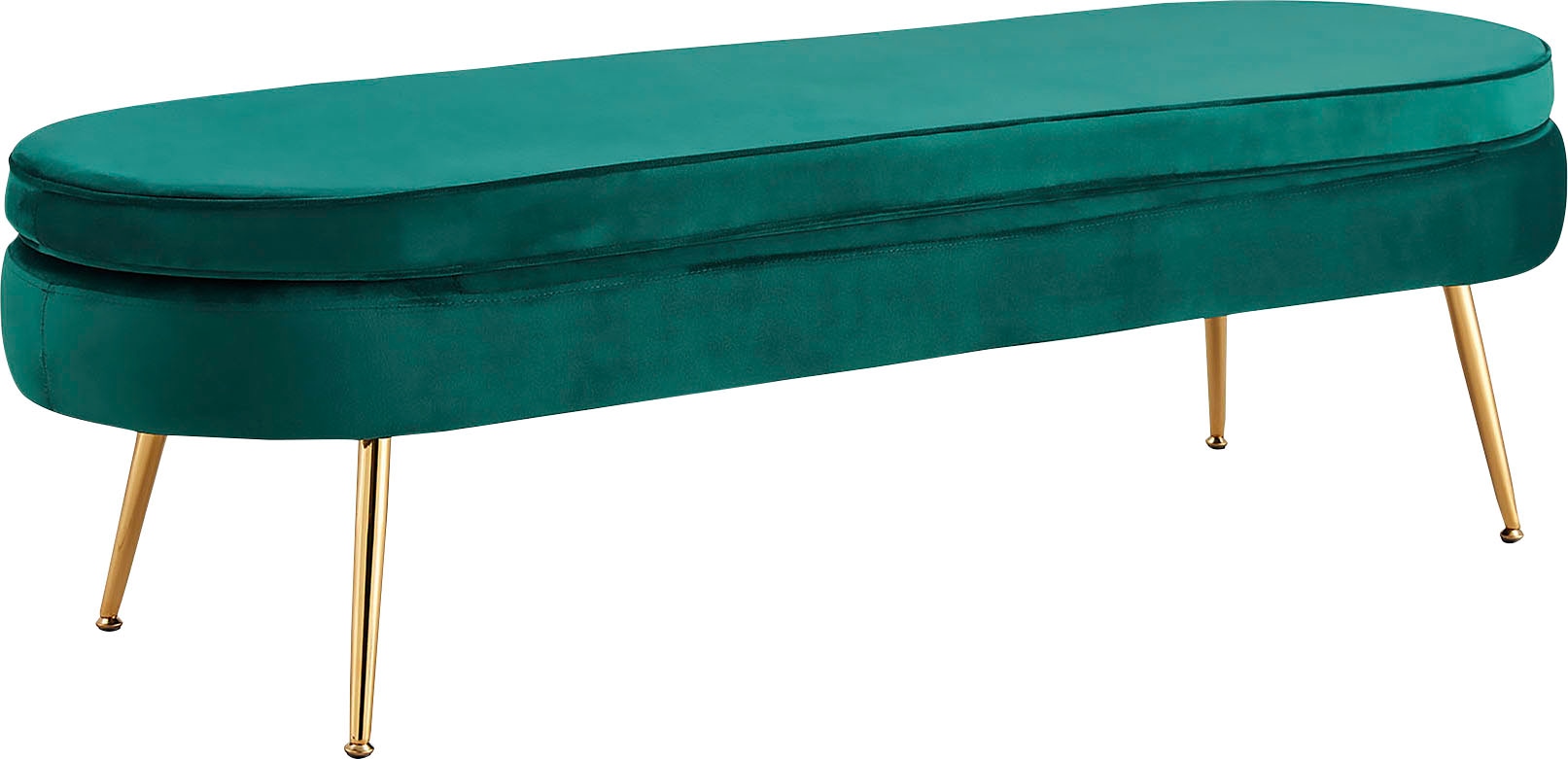 Image of SalesFever Polsterbank "Clam Elegante Bank mit Polsterung" Eleganz in Gold: Breite 142cm