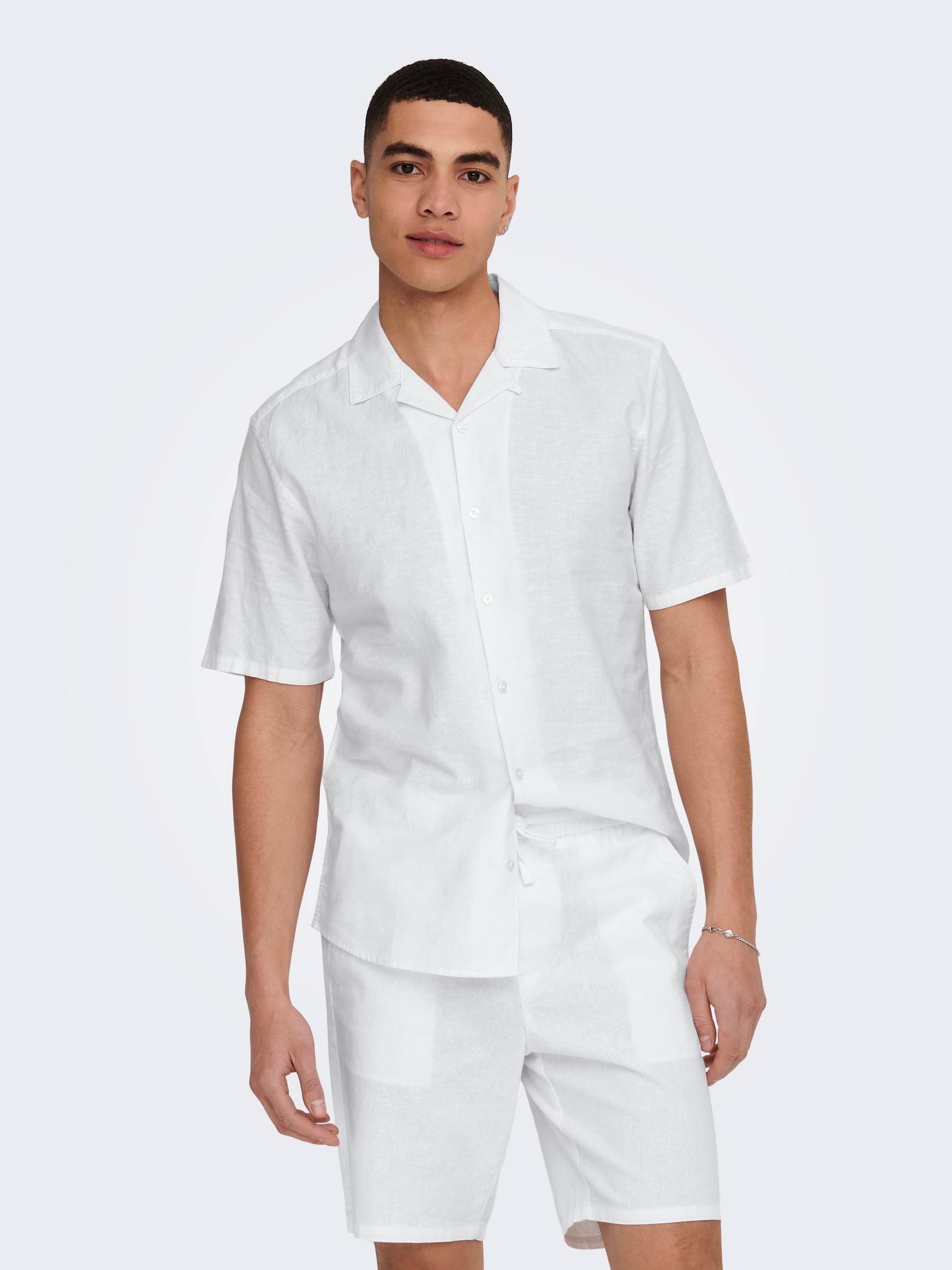 ONLY & SONS Kurzarmhemd »ONSCAIDEN SS SOLID RESORT LINEN NOOS«