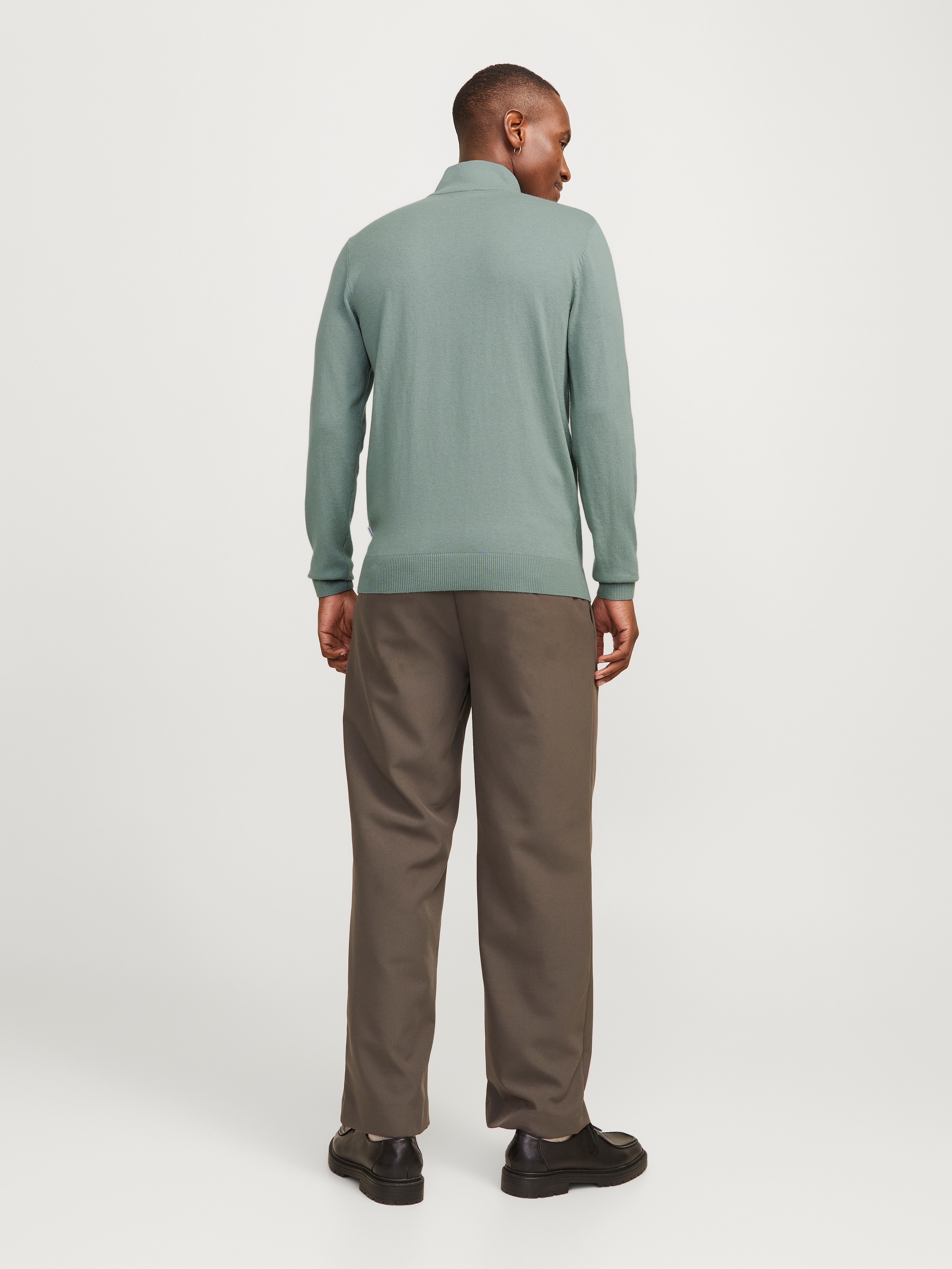 Jack & Jones Troyer »JJEEMIL KNIT HALF ZIP NOOS«, mit Rippbündchen