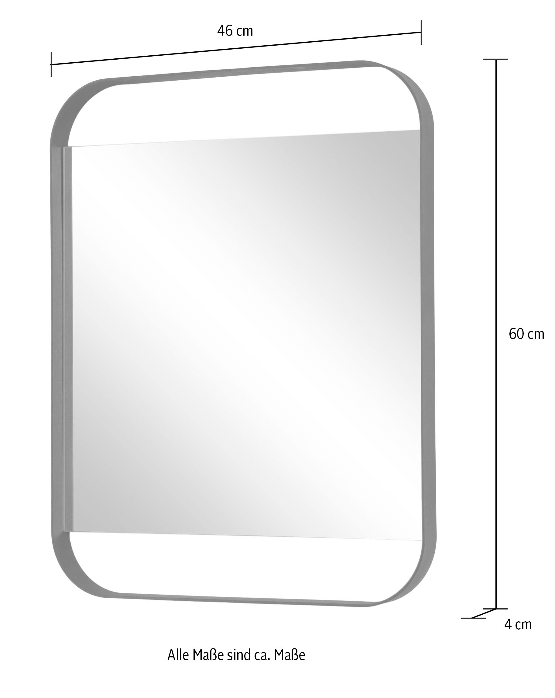 Spinder Design Wandspiegel »REX MIRROR Spiegel - Schwarz« Metall, Breite 46 cm