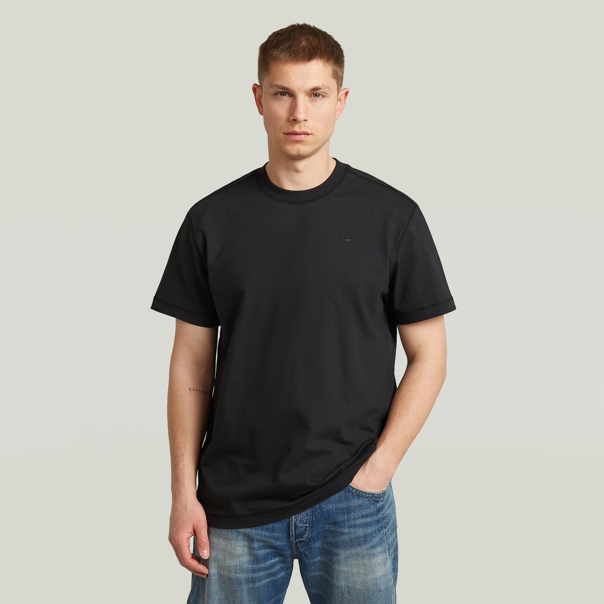Image of G-STAR T-Shirt "Unit r t ss" mit Rundhals, Baumwolle