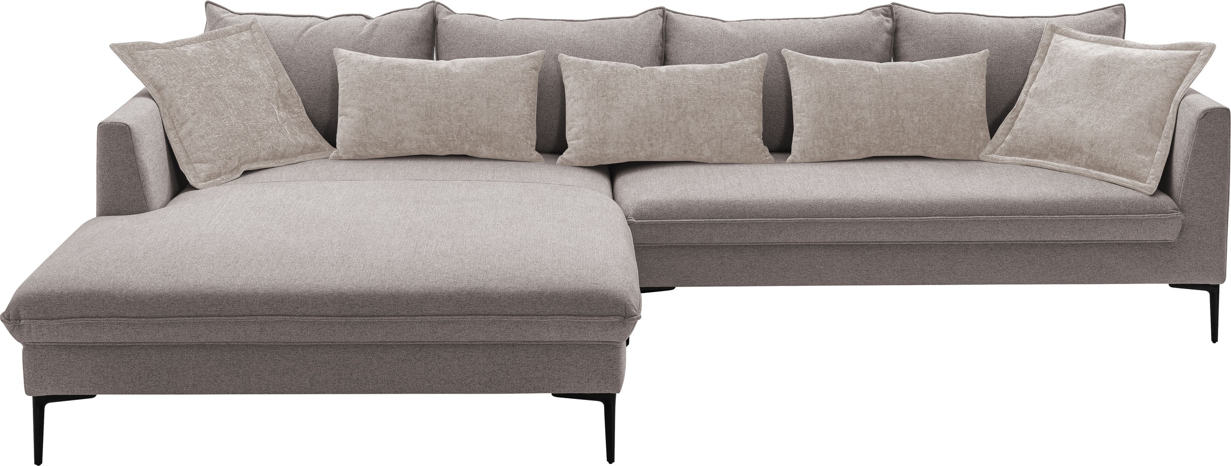 exxpo - sofa fashion Ecksofa »Piazza, elegant und edel, Designsofa mit tollem Sitzkomfort,«, (2 St.), Longchair Ecke in hochwertiger Verarbeitung, Stellmasse 321x187cm