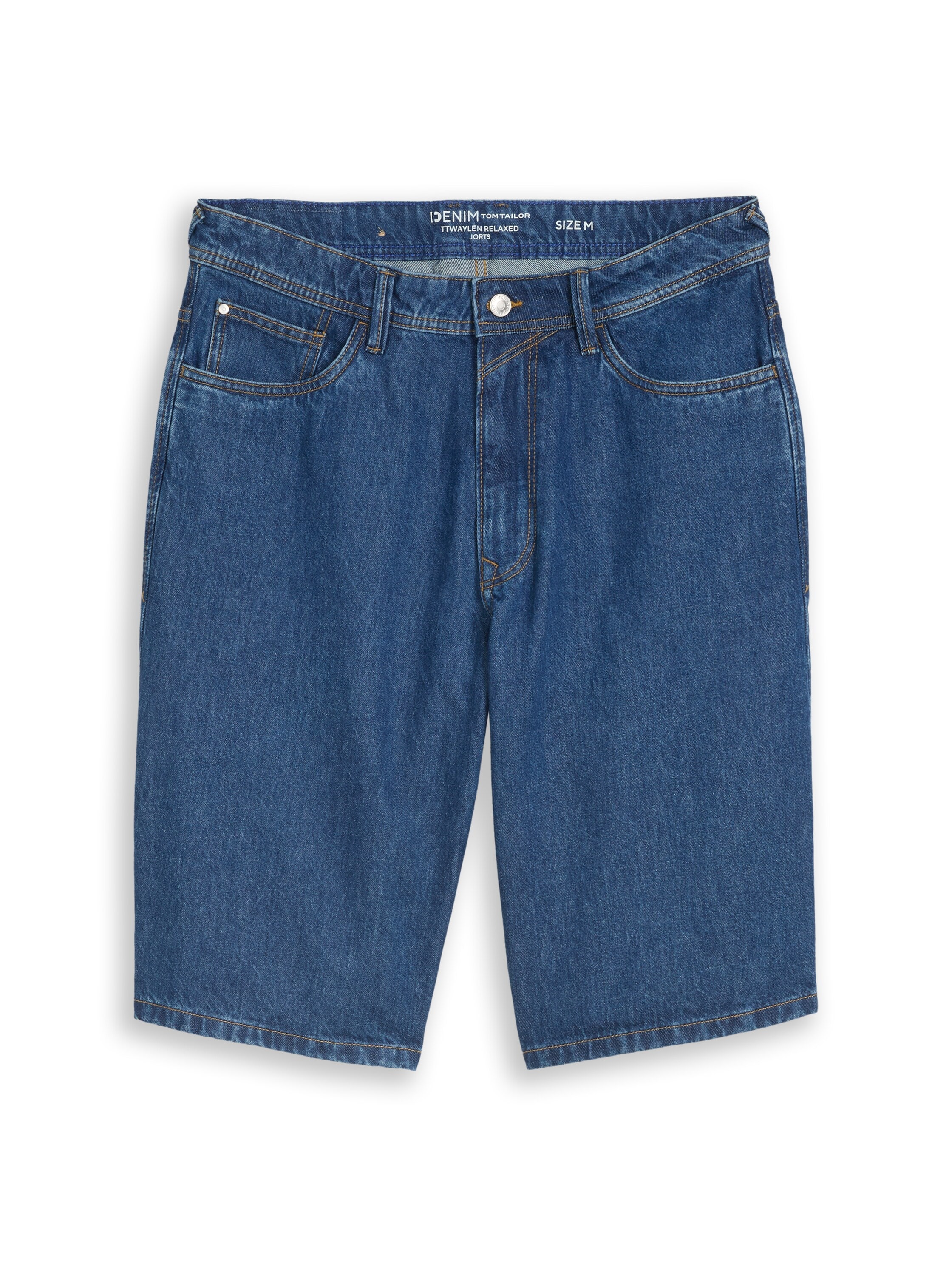 TOM TAILOR Denim Short en jean en coton, avec passants de ceinture