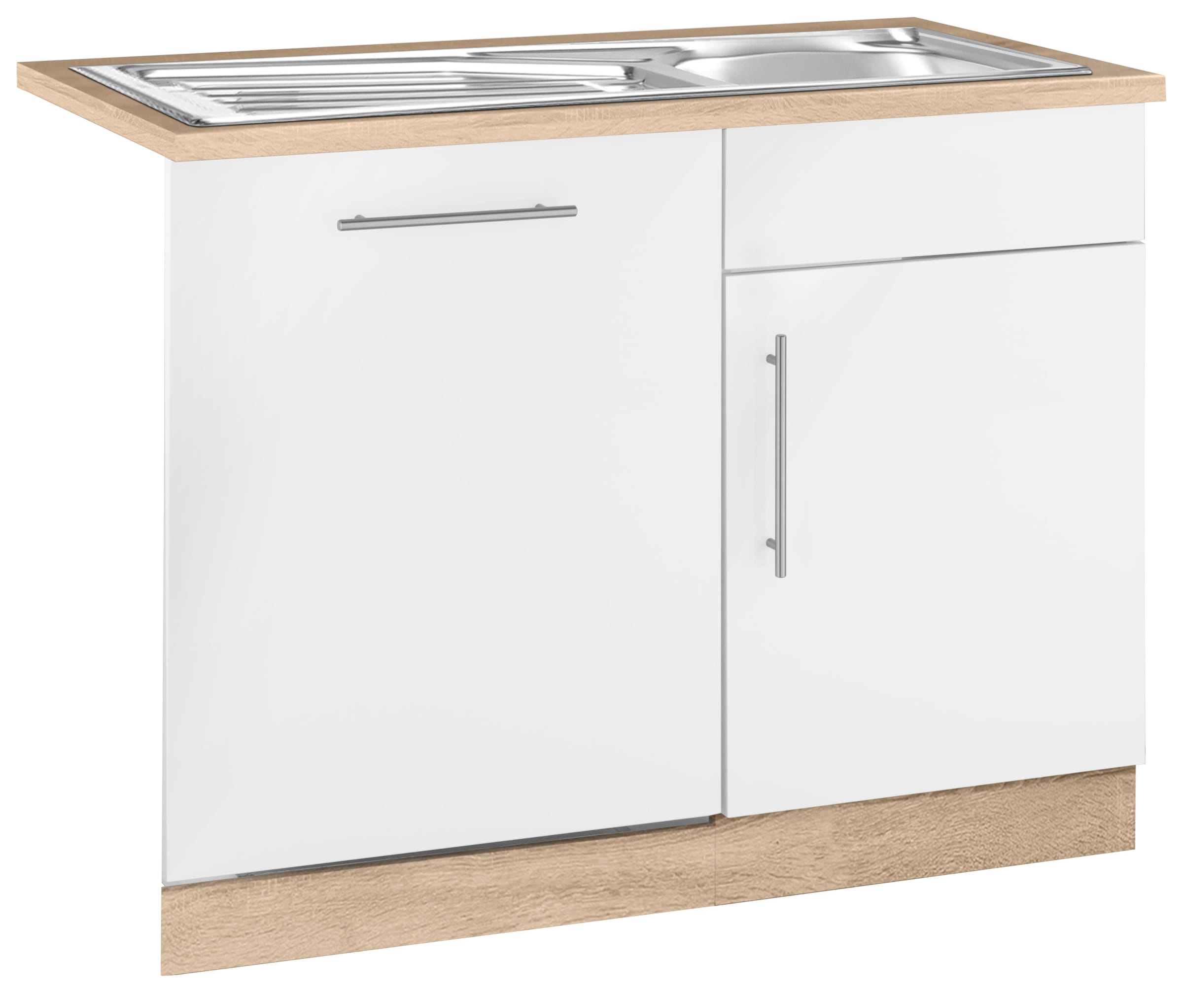 wiho Küchen Spülenschrank "Cali" 110 cm breit, inkl. Tür/Sockel für Geschirrspüler
