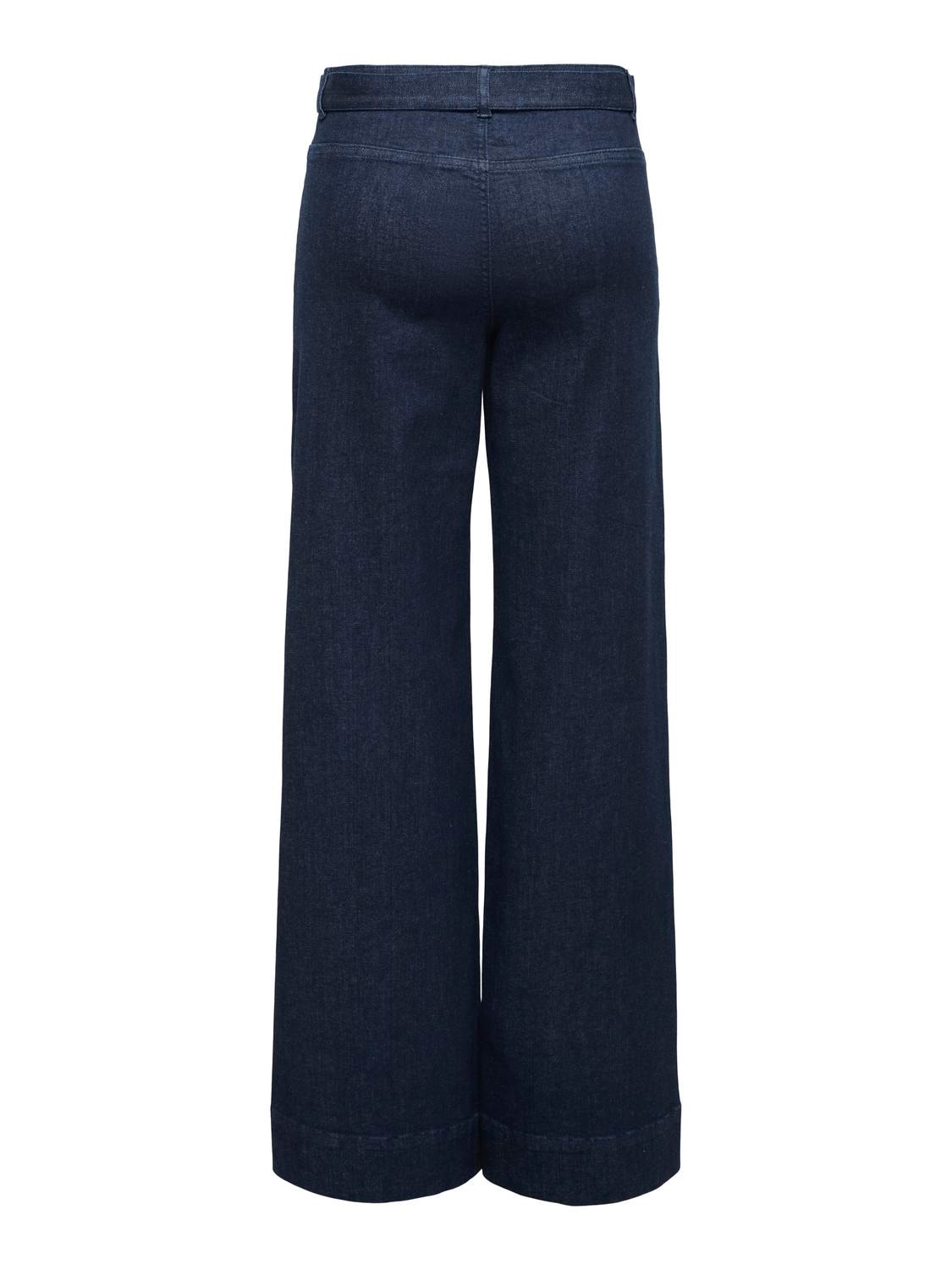 ONLY Jeans taille haute »ONLMADISON BLUSH HW WID BELT DNM GUA579« mélange de matières, taille haute, coupe large