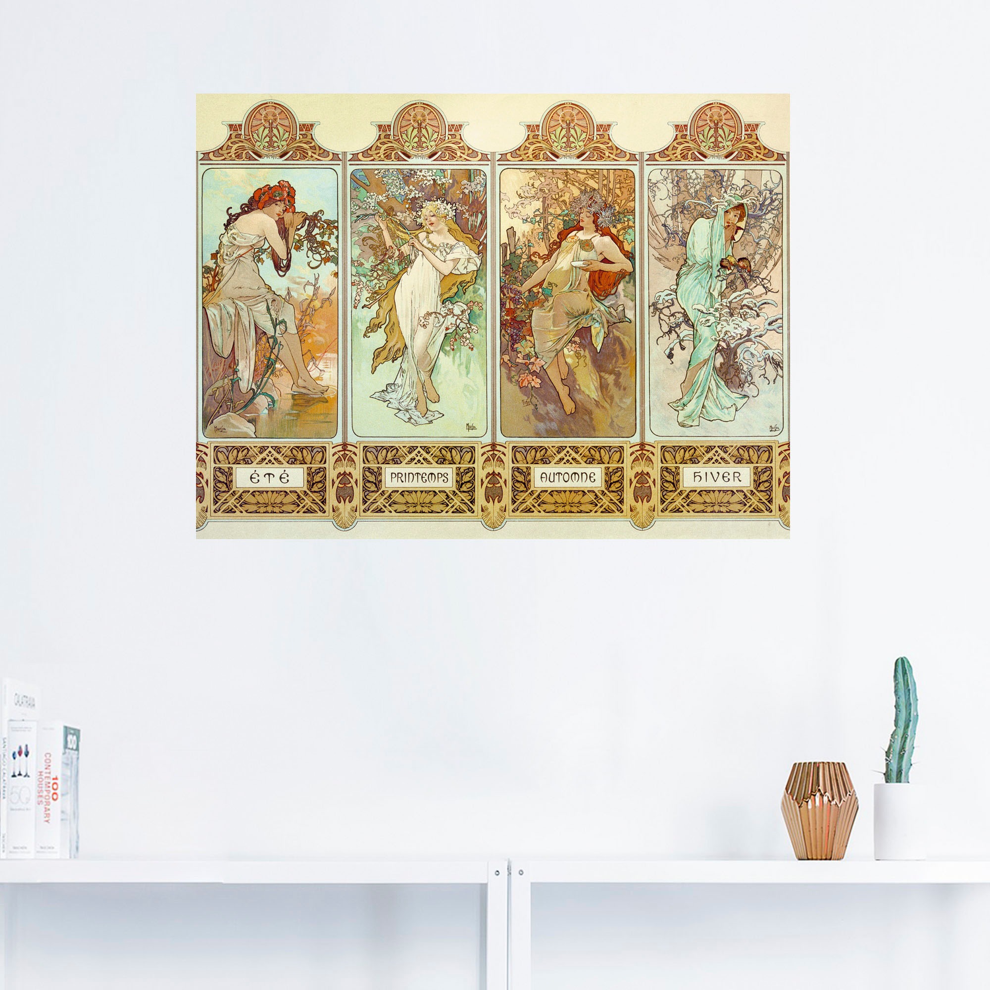 Artland Wandbild »Die vier Jahreszeiten, 1896«, Gruppen & Familien, (1 St.), als Leinwandbild, Wandaufkleber in verschied. Grössen