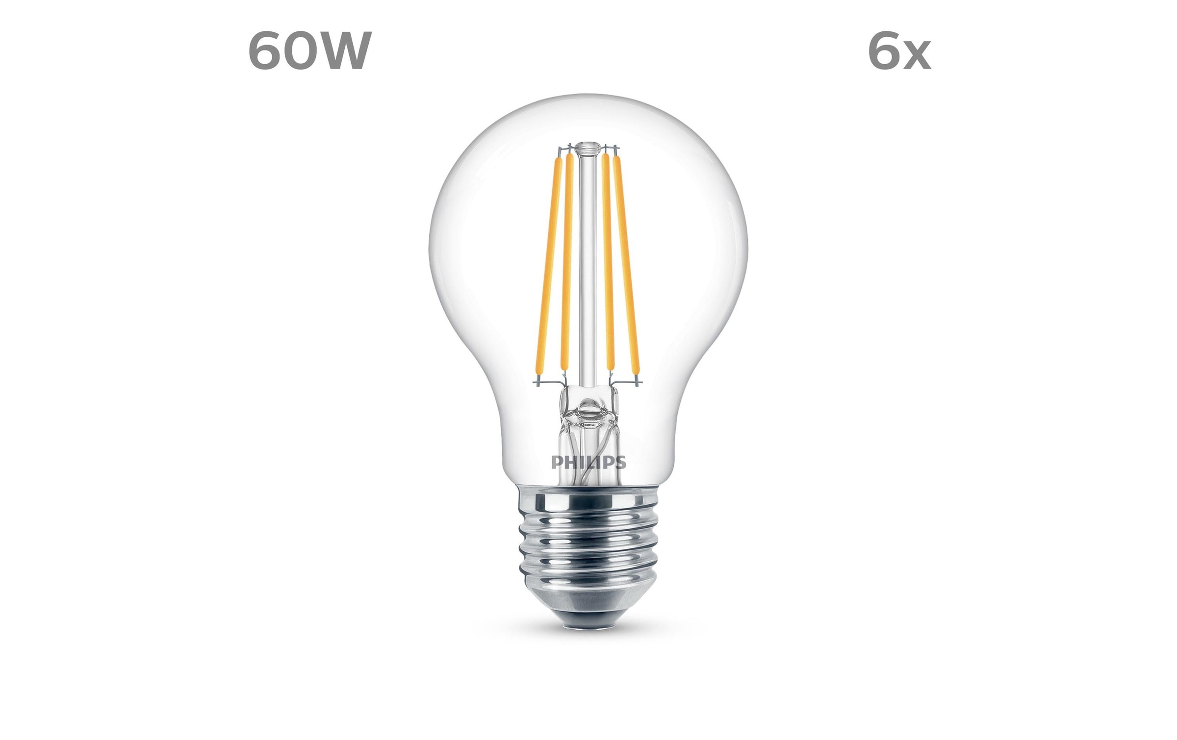Philips LED-Leuchtmittel »(60W), 7W, E27, Neutr«, E27, Neutralweiss