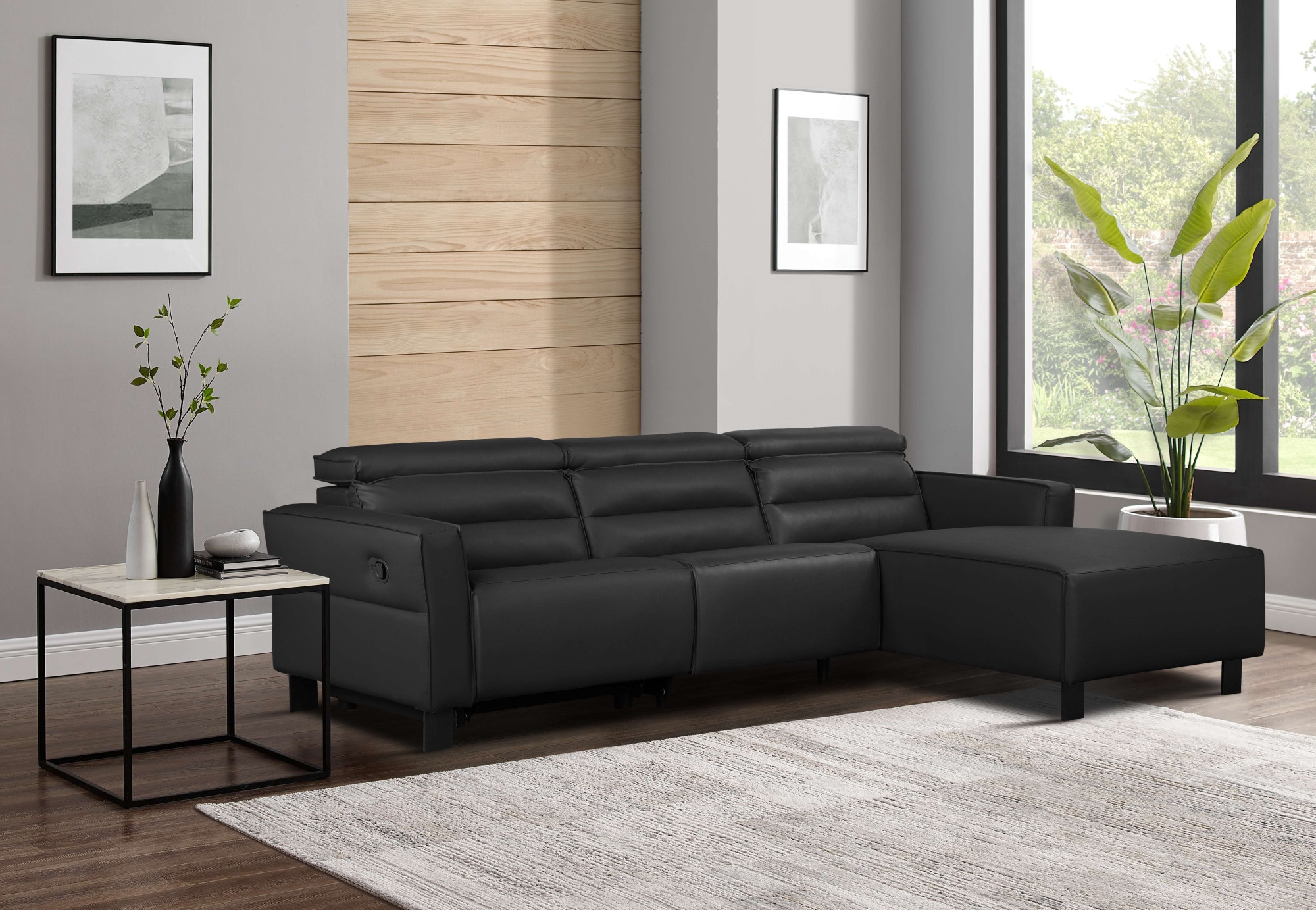 Home affaire Ecksofa »Carpari, L-Form, 263 cm, manuelle o. elektrische Relaxfunktion,« USB A/C und Kopfteilverstellung