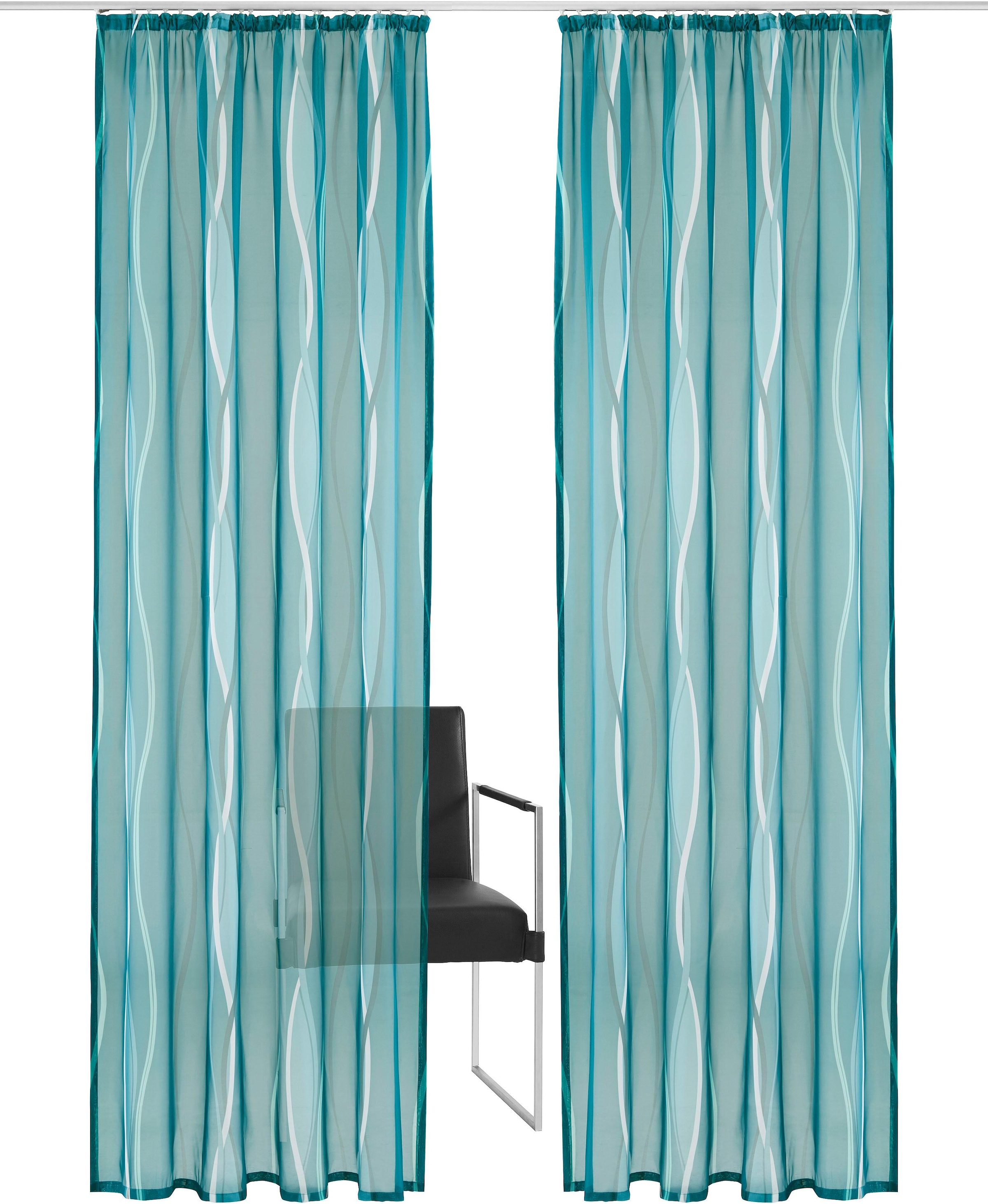 2er-Set, transparent, St.), my Voile, versandkostenfrei home Polyester ♕ (2 Gardine »Dimona«, auf