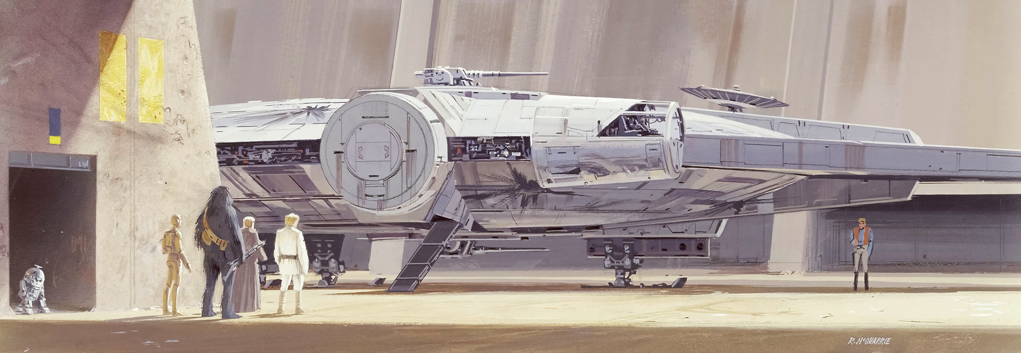 Fototapete »STAR WARS Classic RMQ MilleniumFalcon«, 368x127 cm (Breite x Höhe)