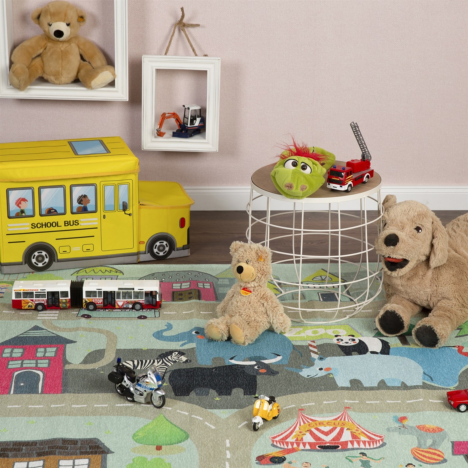 Kayoom Tapis pour enfants »Sympathy Kids 241« Rectangulaire 5 mm Höhe Kurzflor, Modernes Muster, Fussbodenheizungsgeeignet