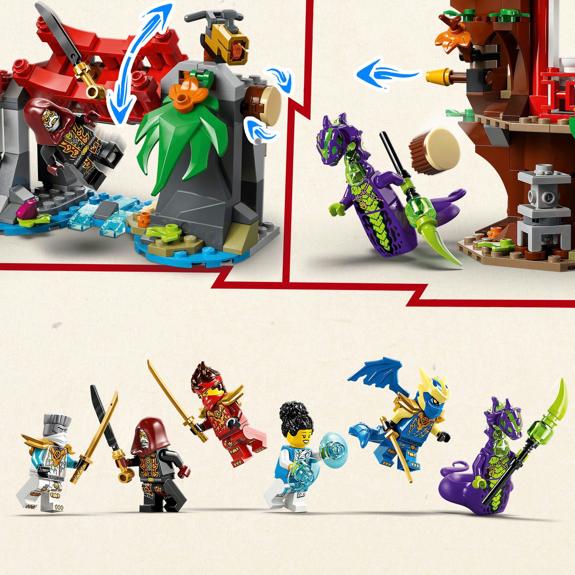 LEGO® Konstruktionsspielsteine »Showdown am Baumhaus mit dem Ninja-Bike (71857), LEGO Ninjago«