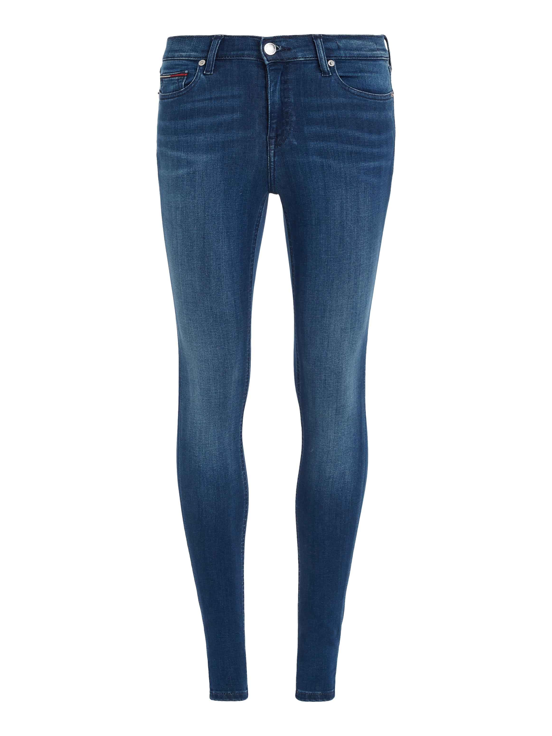 Tommy Jeans Skinny-fit-Jeans »Nora Mid Rise Skinny Fit«, mit Tommy Jeans Logo-Badge & Stickereien