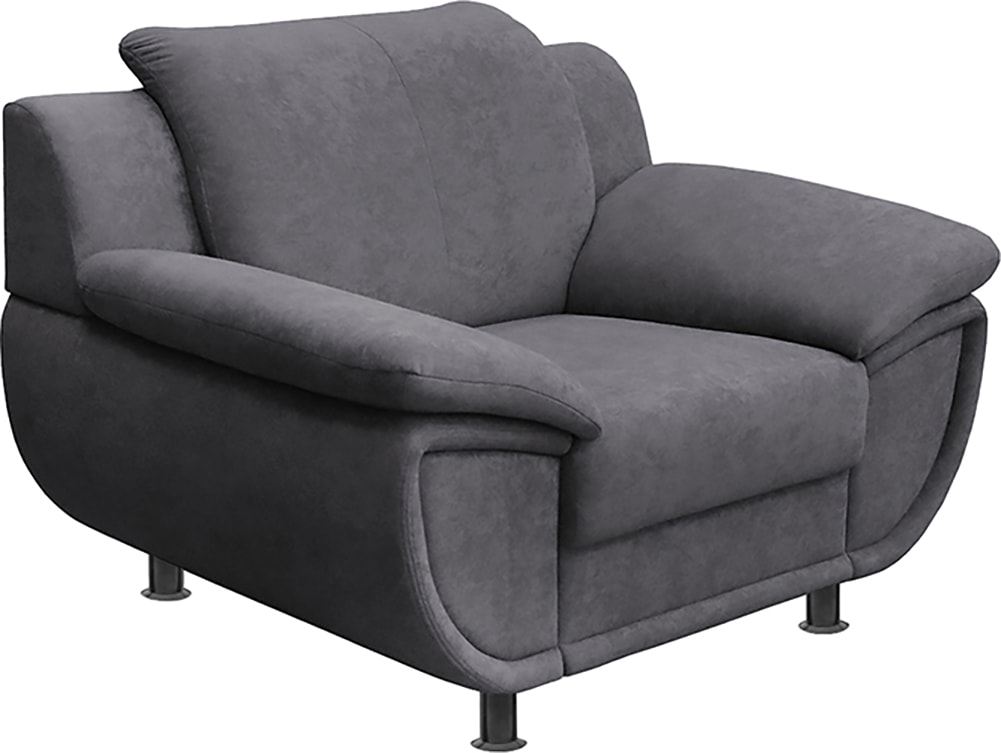 TRENDMANUFAKTUR Sessel »Rondo, Breite 121 cm, breite Armlehnen, Füsse schwarz« Big-Sessel wahlweise mit Federkern, in verschiedenen Bezügen