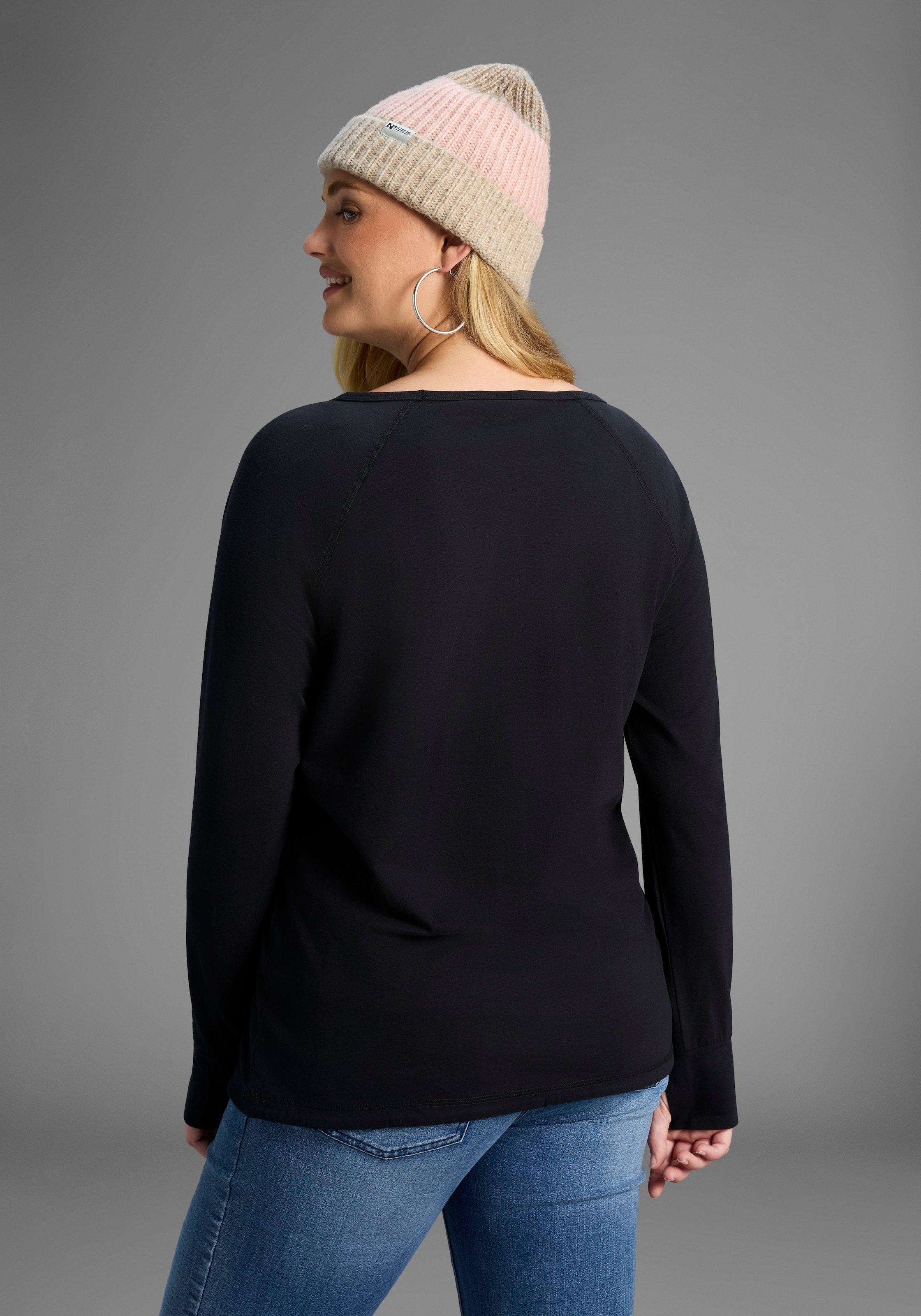 KangaROOS Langarmshirt Langarm,  für Büro und Freizeit,  grosse Grössen