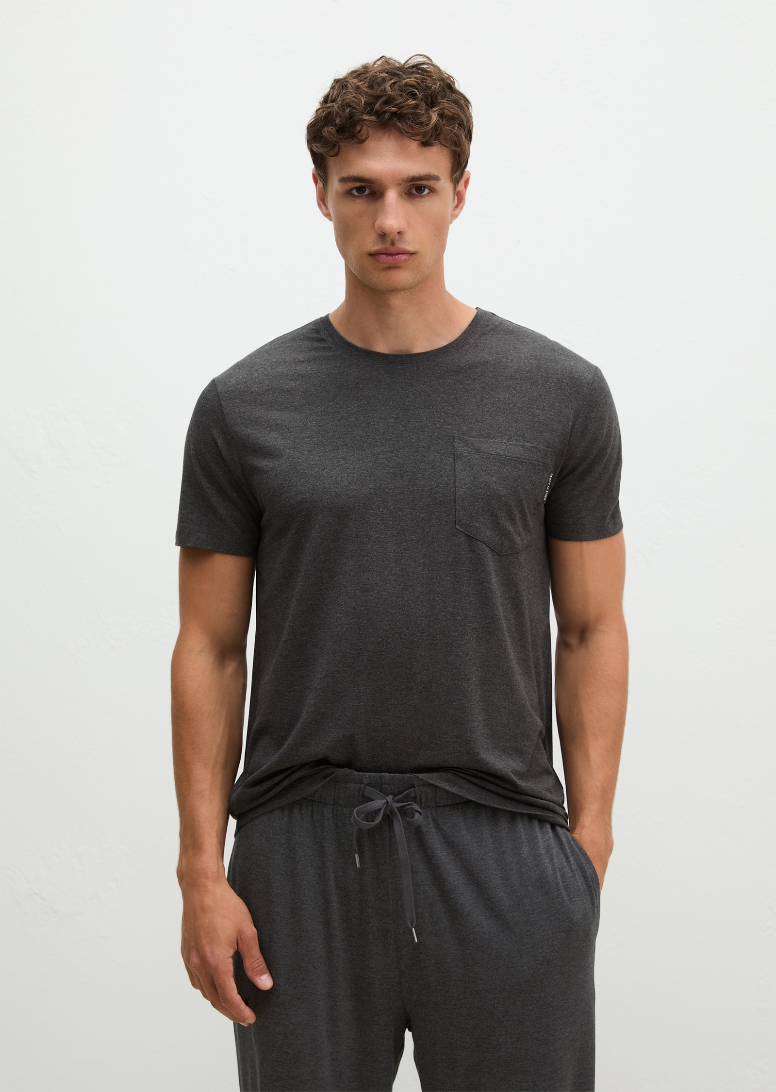 Image of Marc OPolo Pyjamaoberteil mit Rundhals, ohne Verschluss, aus Jersey