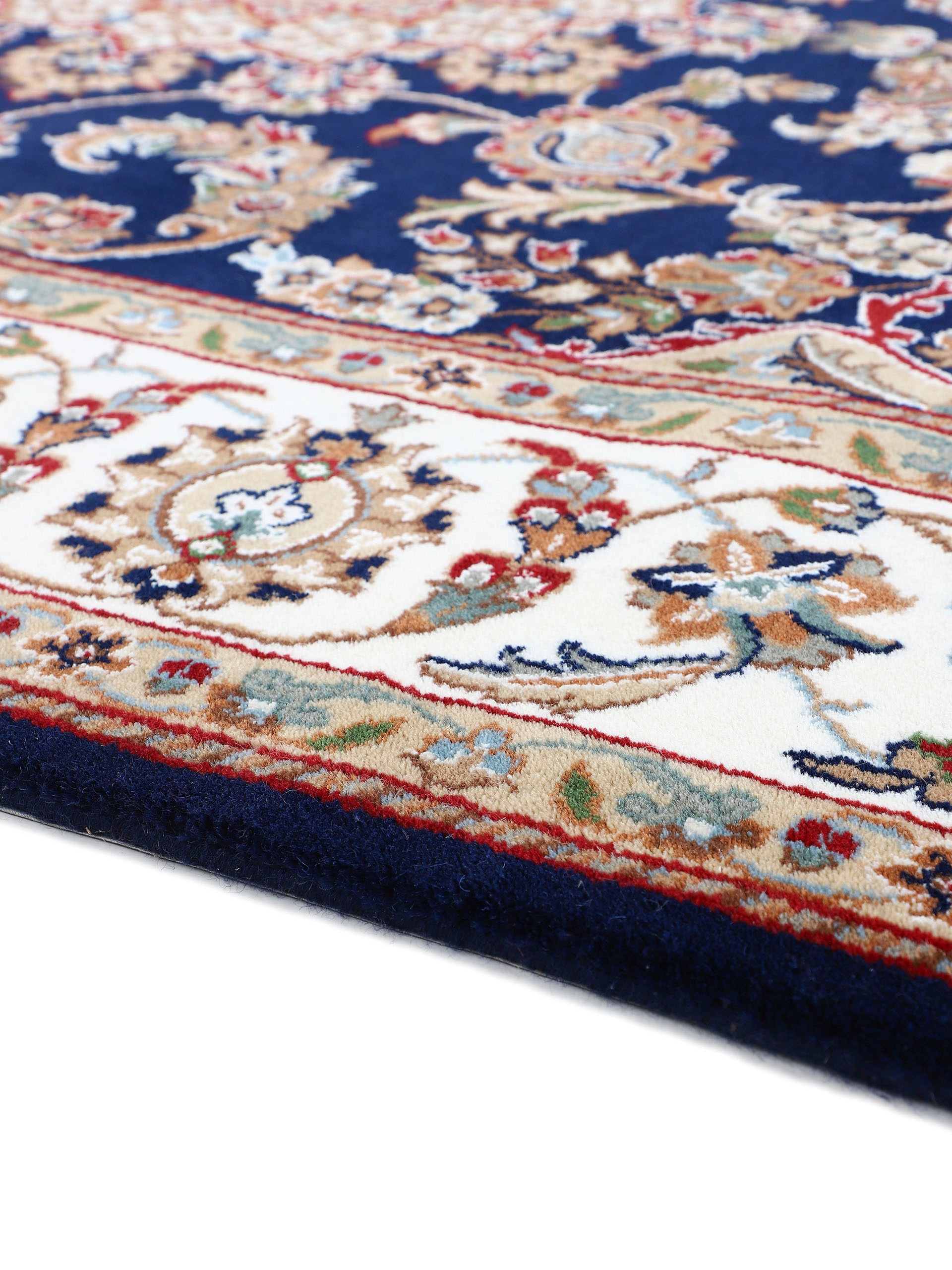 Woven Arts Orientteppich »Orientteppich Nain«, rechteckig, 15 mm Höhe, handgeknüpft, Wohnzimmer, reine Wolle