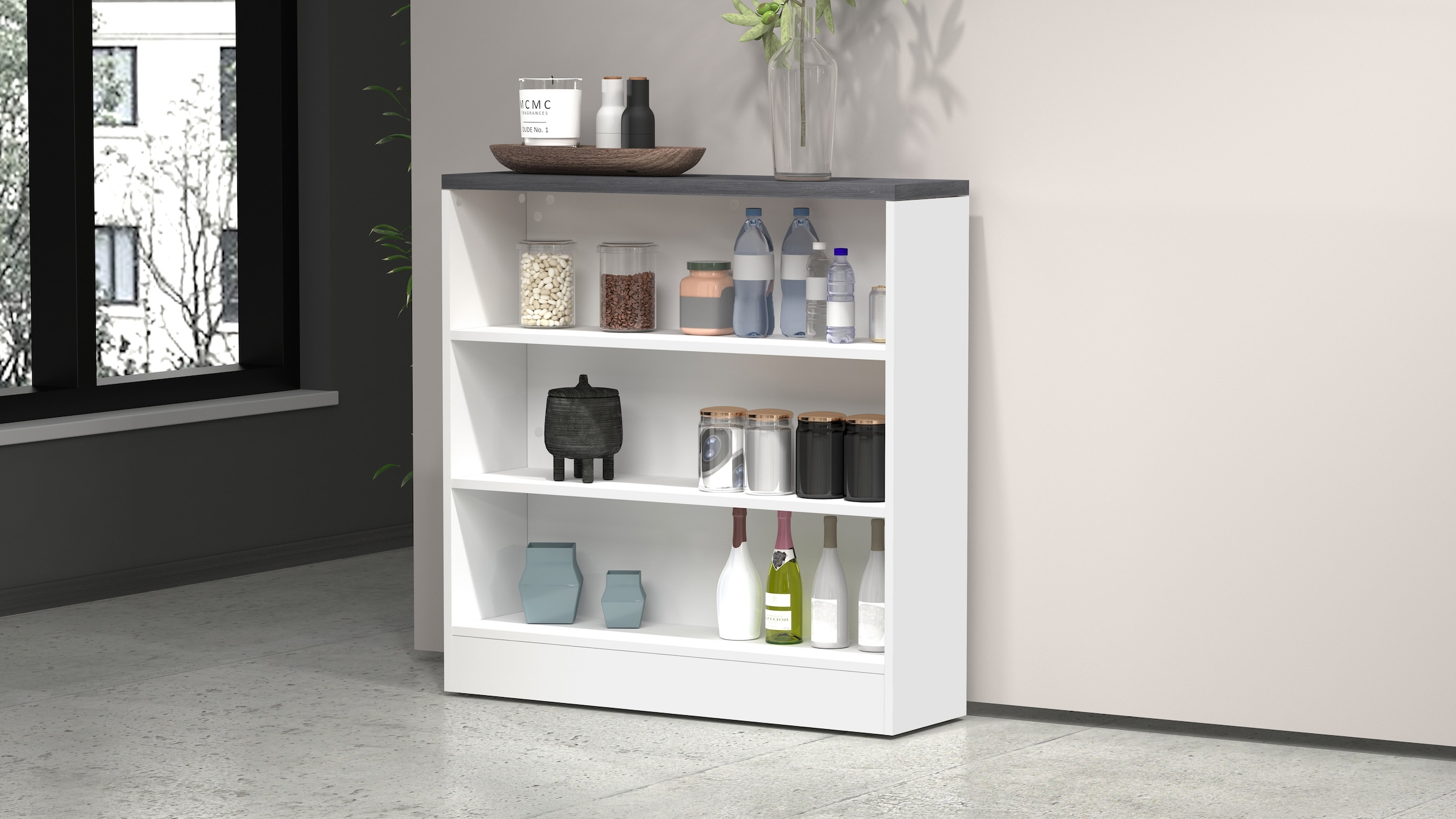 KOCHSTATION Küchenregal »Sole,Regal,Standregal,Küchenregal,Ablageregal« Kombinierbar mit Kücheninsel Serie Sole Kochstation