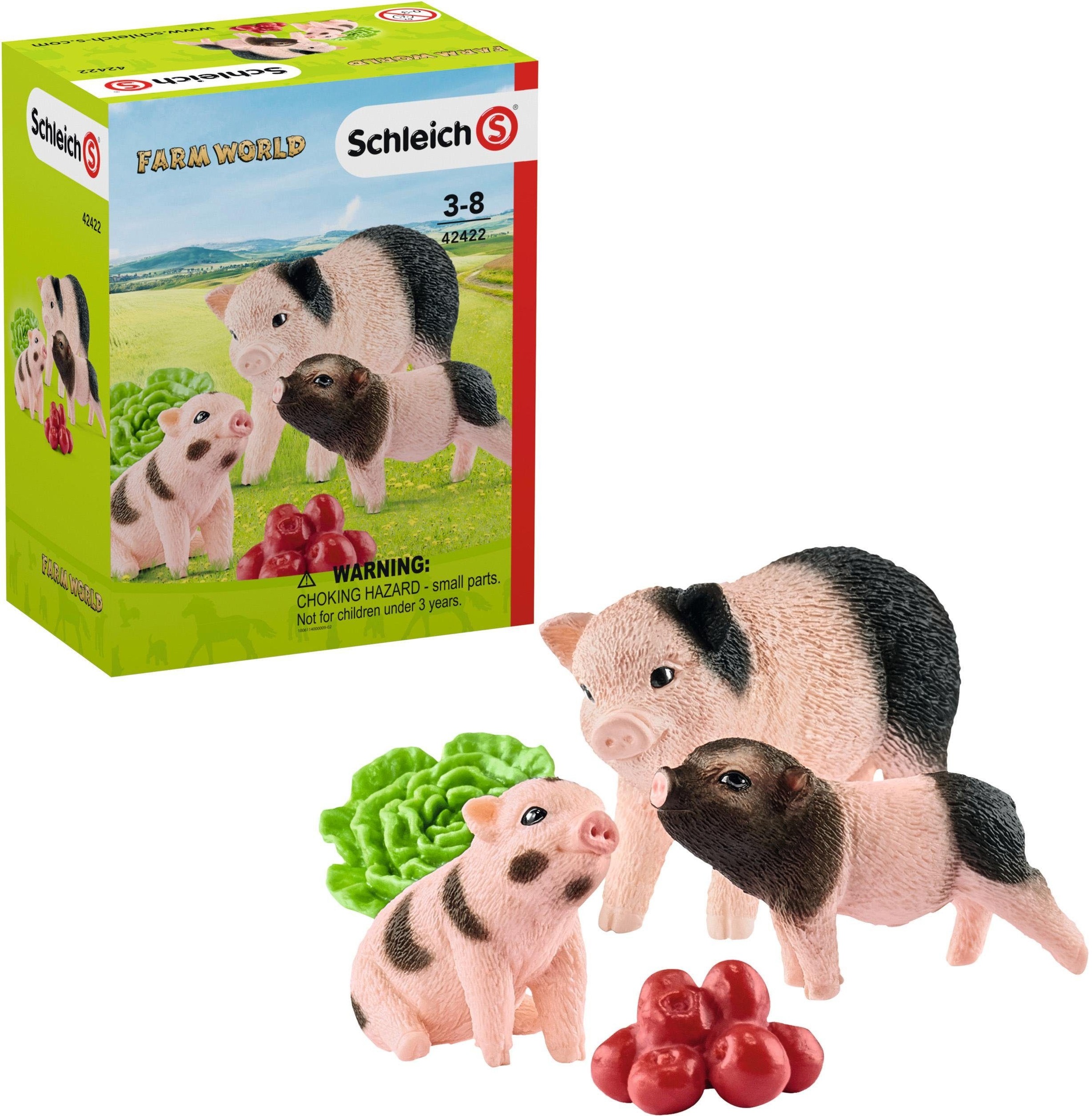 Image of Schleich® Spielfigur »Farm World, Mini-Schwein Mutter und Ferkel (42422)«, (Set) bei Ackermann Versand Schweiz