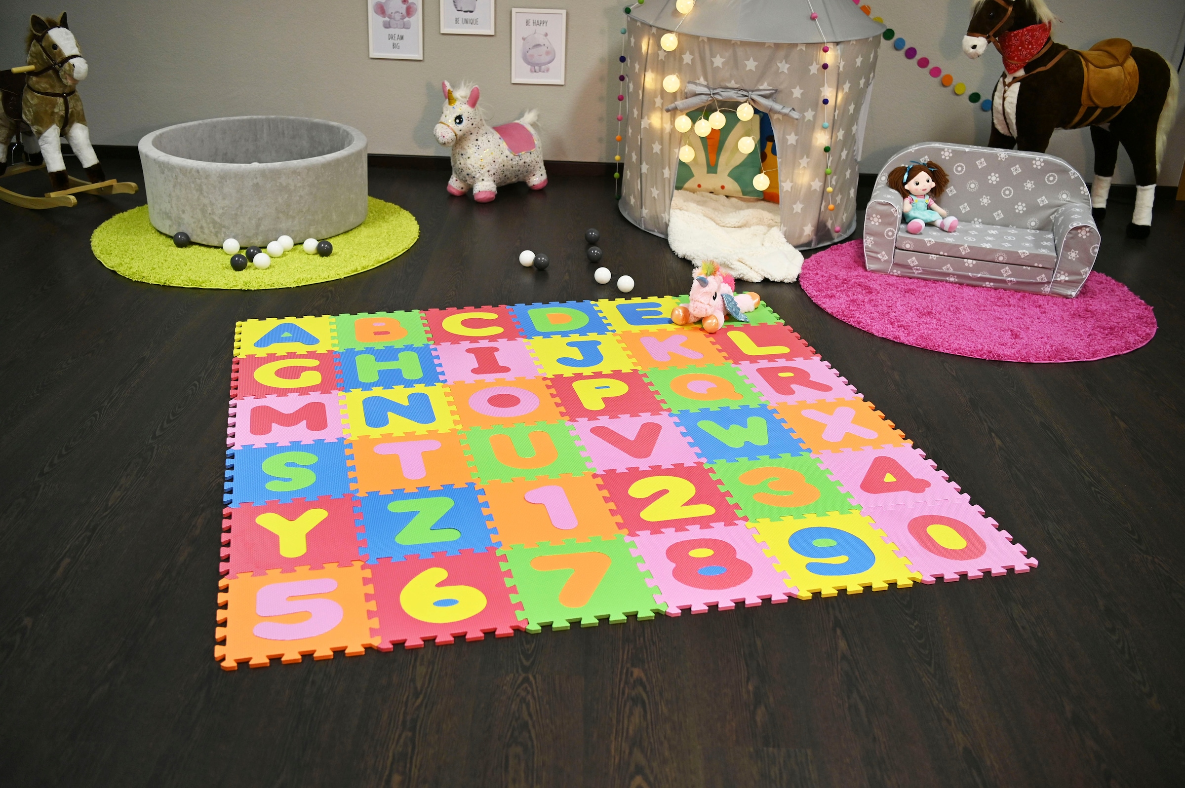 Knorrtoys® Puzzle »Zahlen und Buchstaben«, Puzzlematte, Bodenpuzzle