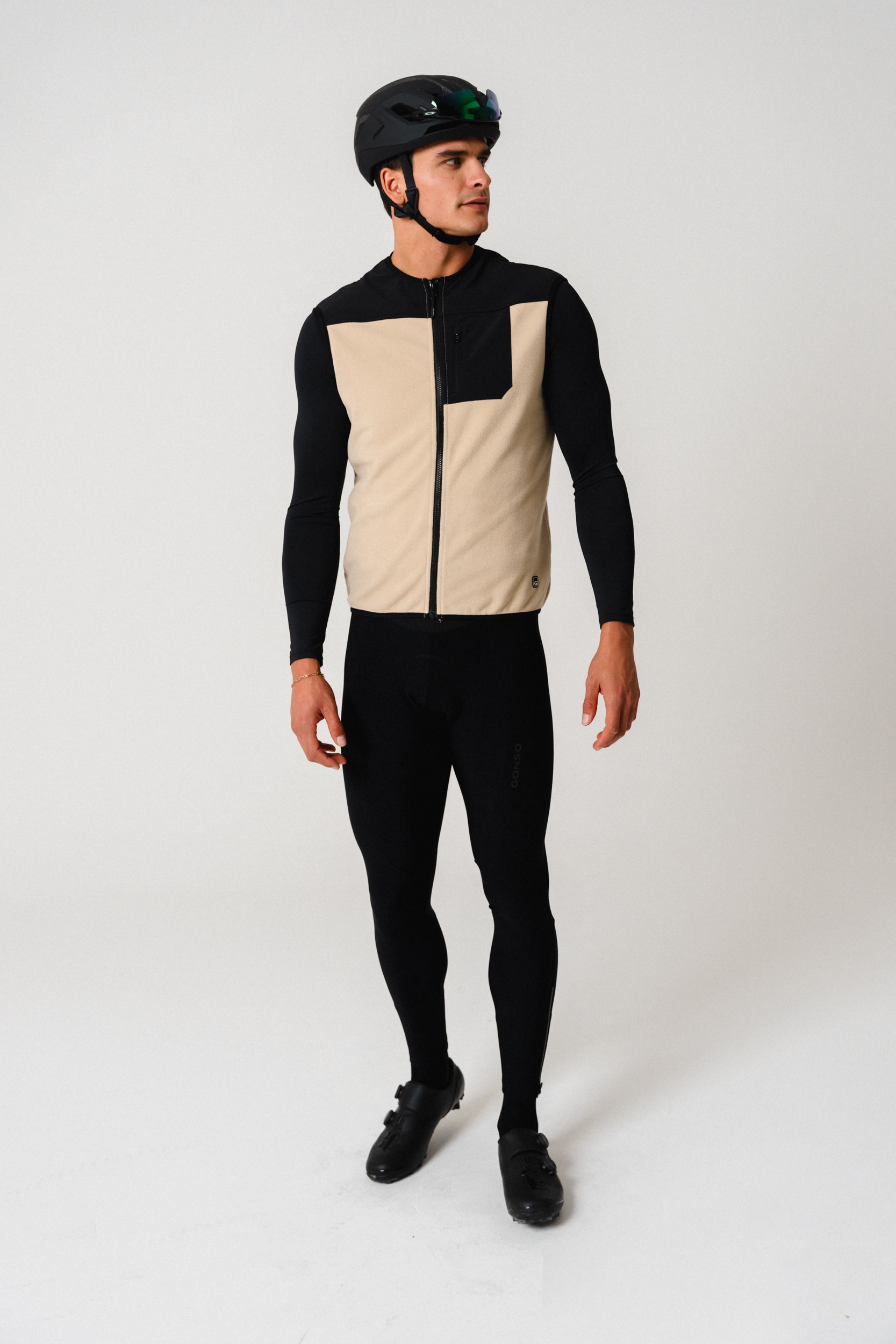 Gonso Veste de vélo »ADVENTURE VEST FLEECE« Veste de vélo unisexe, gilet polaire chaud, poche intégrée pour smartphone