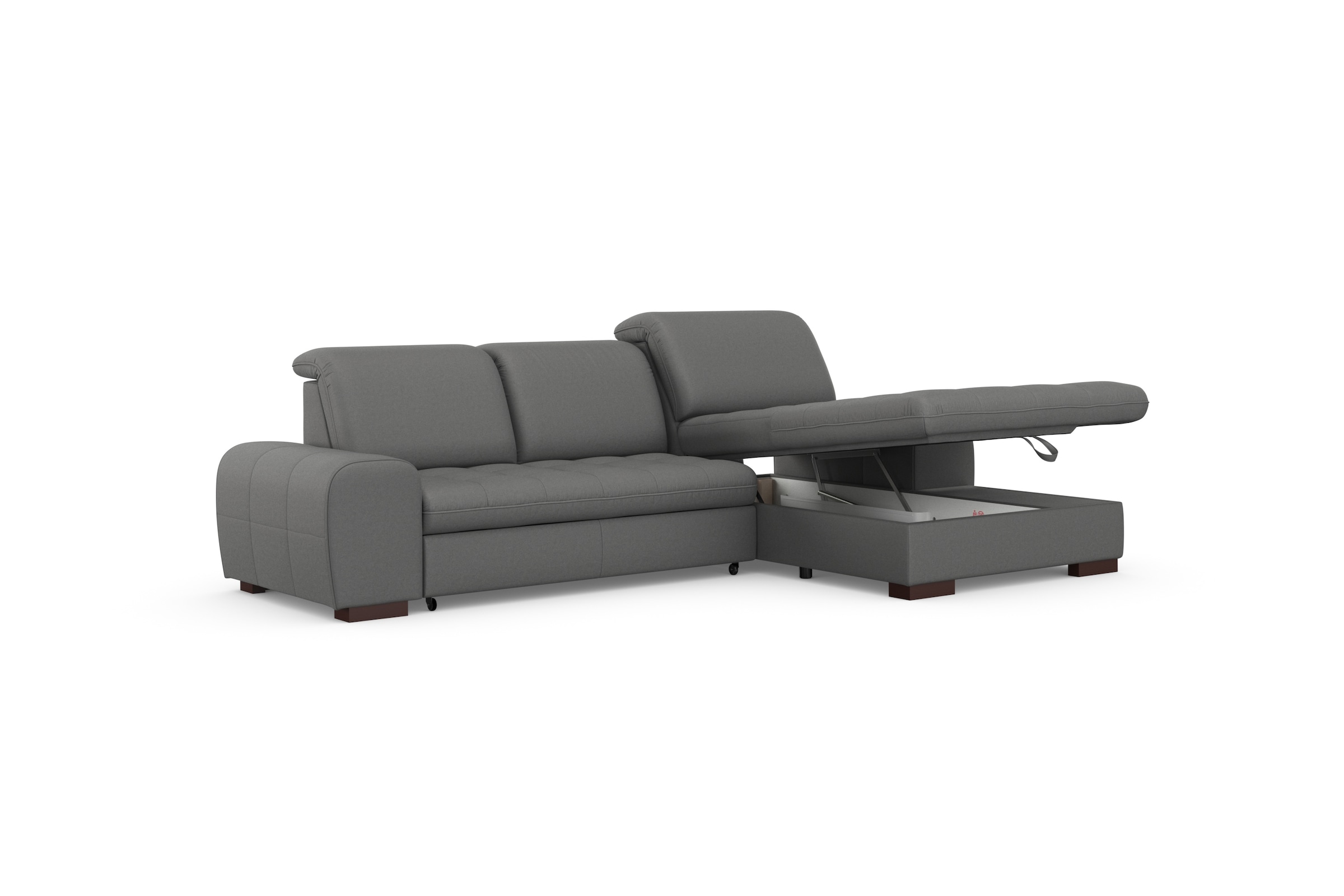 sit&more Ecksofa »Luxor L-Form«, wahlweise mit Bettfunktion, Bettkasten und Kopfteilverstellung