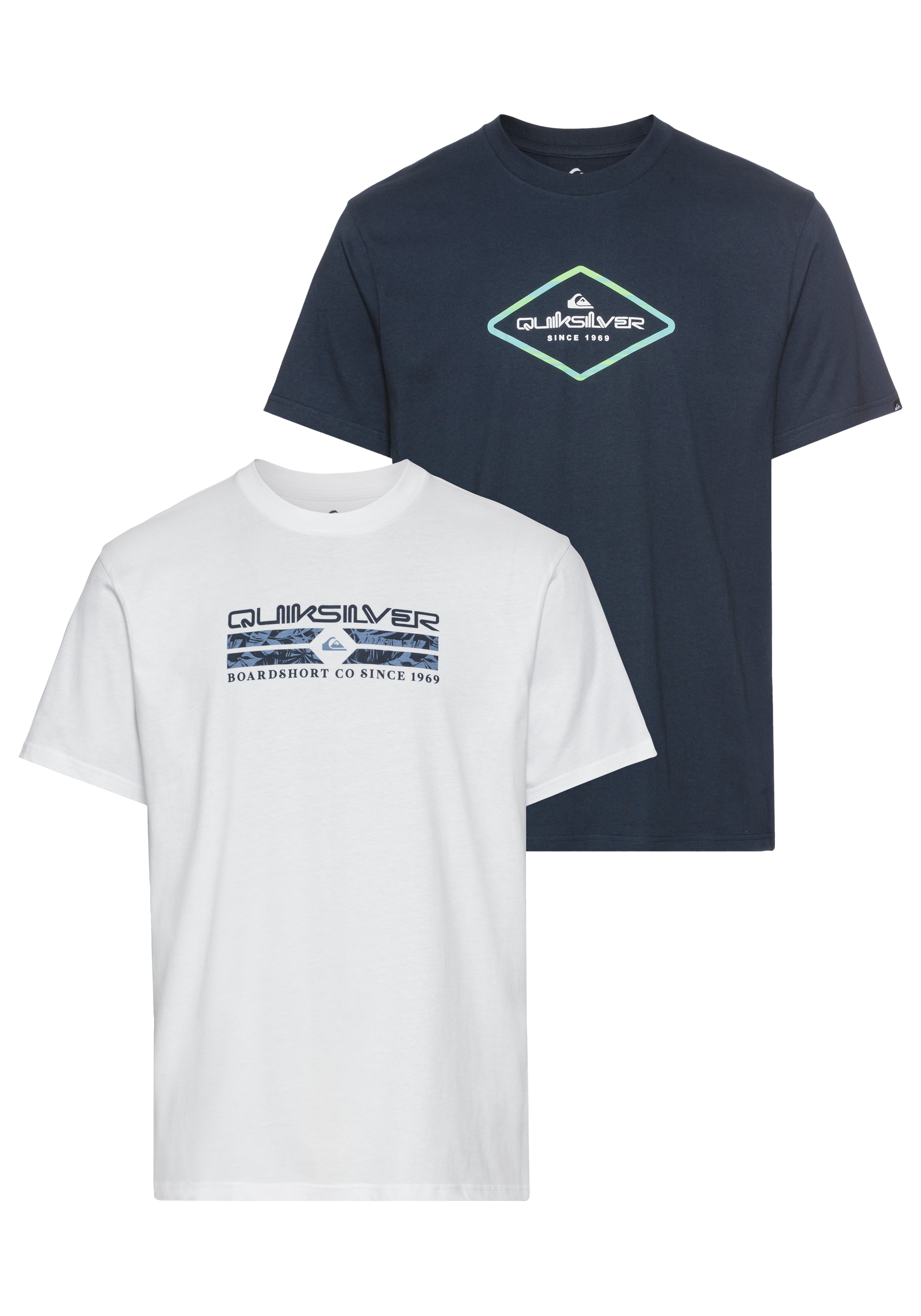 Image of Quiksilver T-Shirt "NATUREMAD INSID QUA SHORT SLEEVE PACK YM" 2 Stk. Doppelpack T-Shirt mit Print, 2 Stück