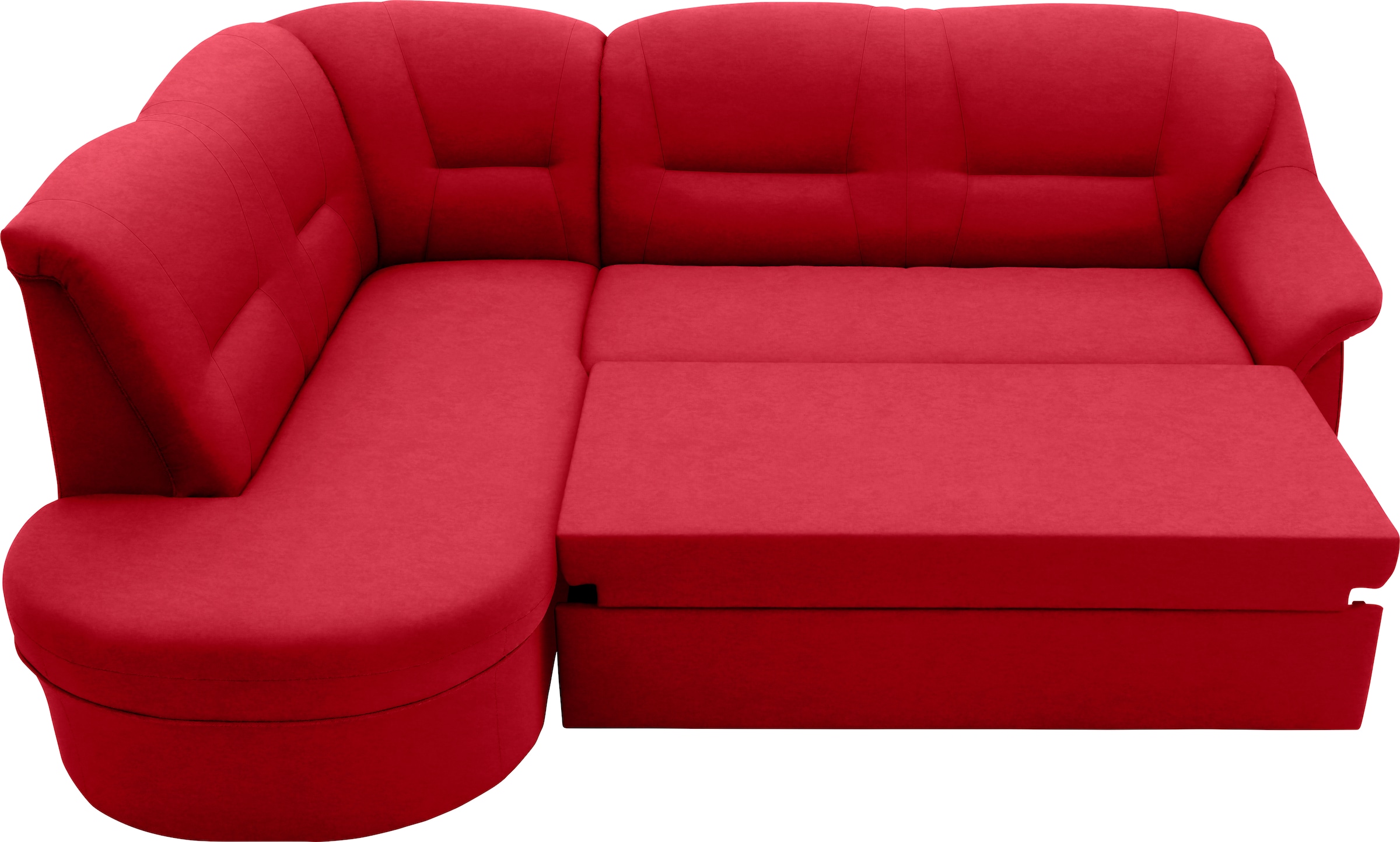 DOMO collection Ecksofa »Faenza für kleine Räume, Stellmasse 232,176cm, komfortabel, L-Form«, mit Ottomane, zeitlos, elegante Armlehnen, wahlweise mit Bettfunktion