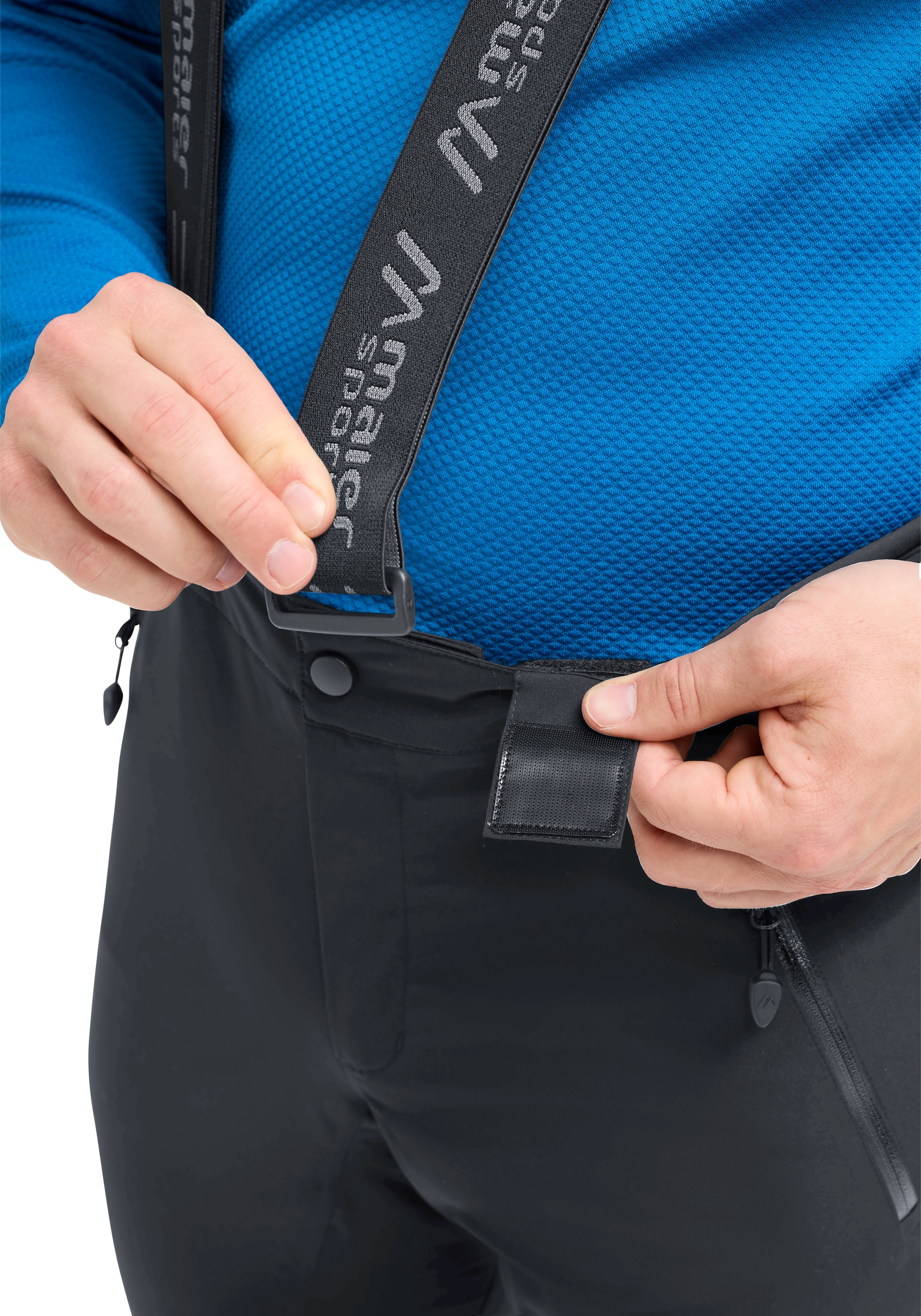 Maier Sports Pantalon de ski »Copper slim«  pantalon de neige homme avec bretelles, coupe slim, coupe-vent et étanche