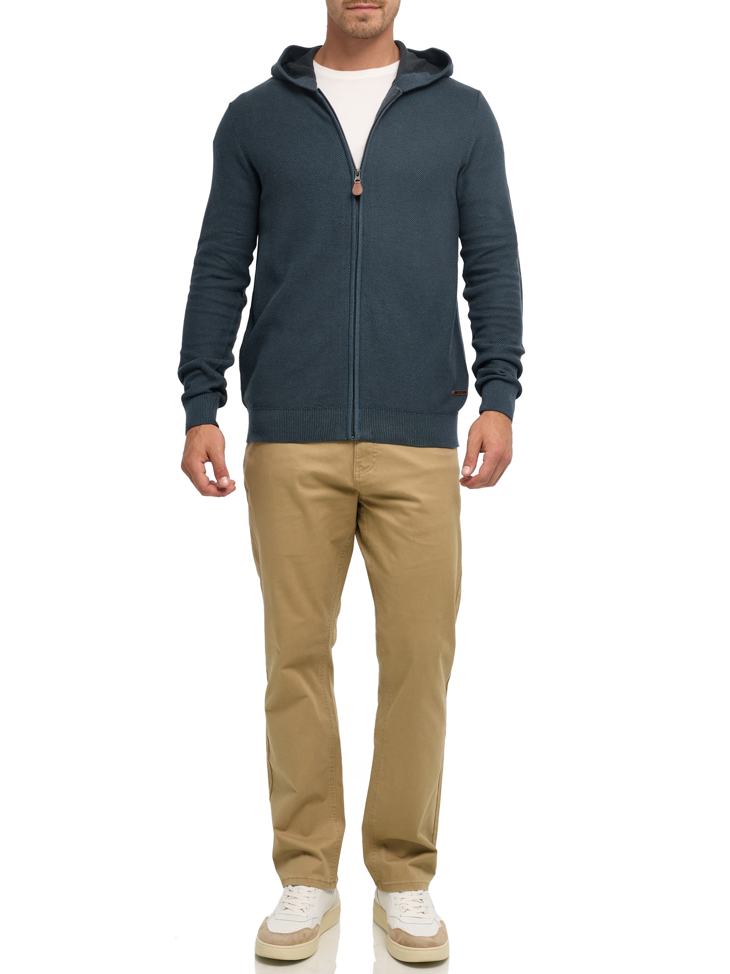 Indicode Cardigan à capuche »INJexmon hoodie« coton, coupe régulière