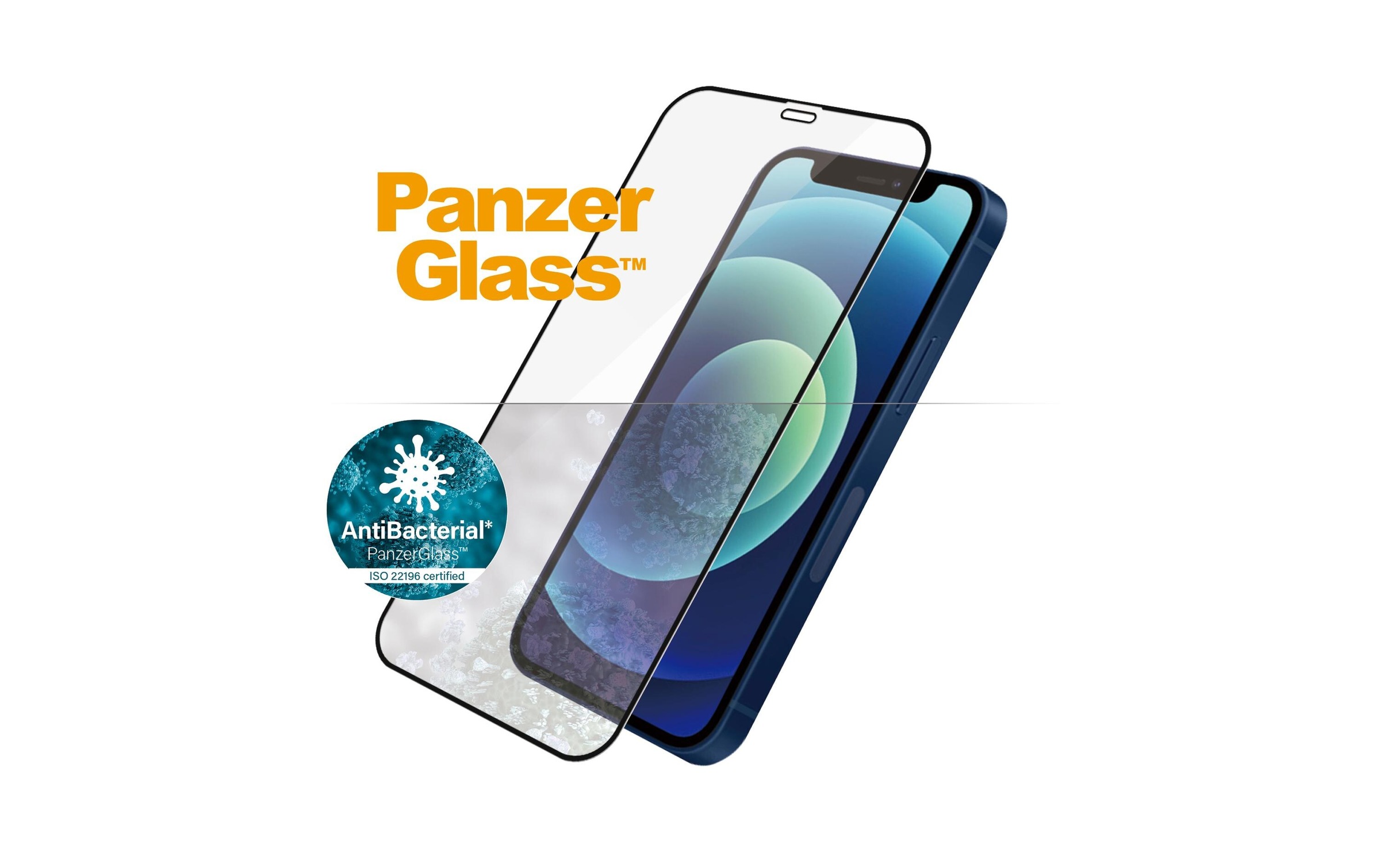 PanzerGlass Displayschutzglas »Displayschutz Case«, für iPhone 12 mini, Mit Rahmen