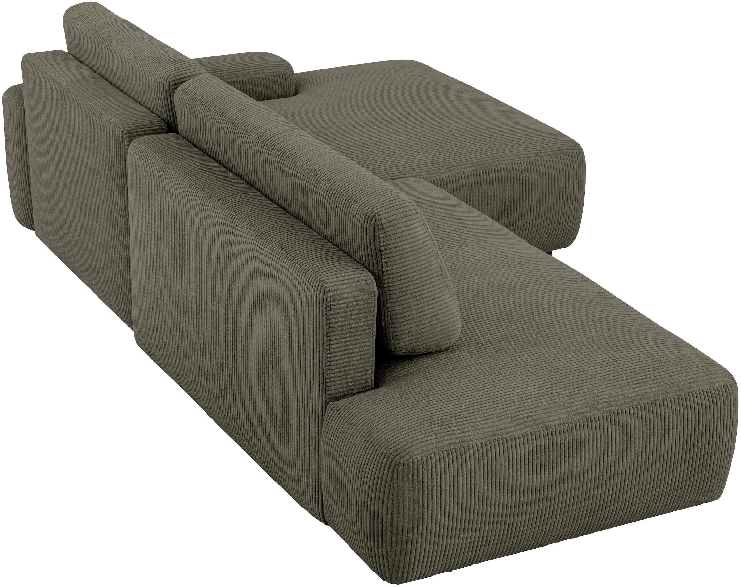 Home affaire Canapé d'angle »TORGE, Schlafsofa Cord, Samtvelours u. Strukur fein, Couch in L-Form« Schlaffunktion und Bettkasten, Liegefläche: 210x125 cm, neues Design