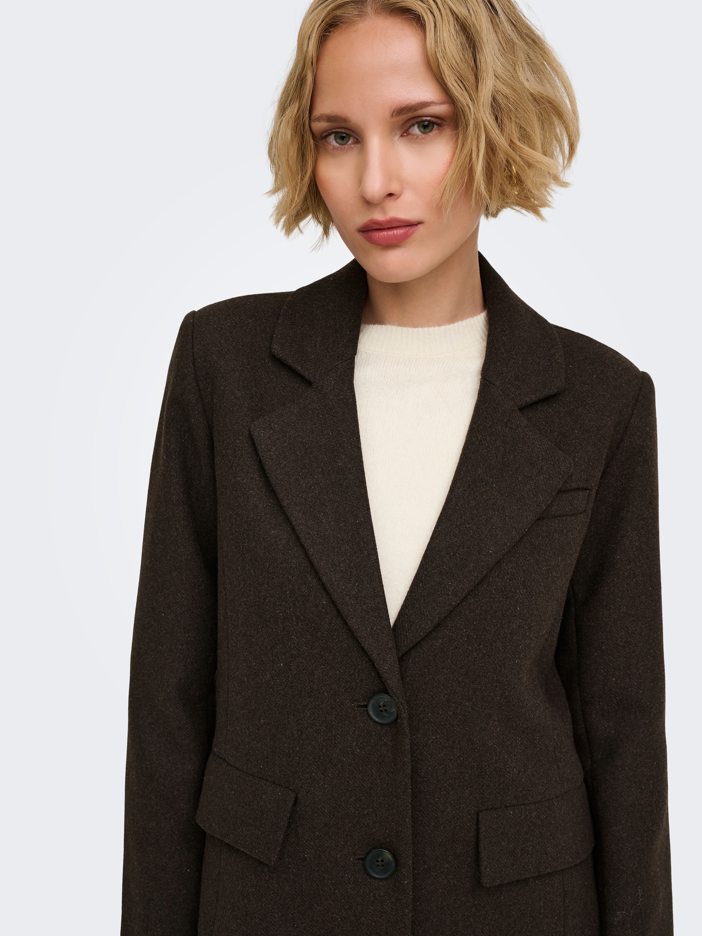 ONLY Langmantel »ONLMICOL REGULAR COAT CC OTW« Materialmix mit Wolle