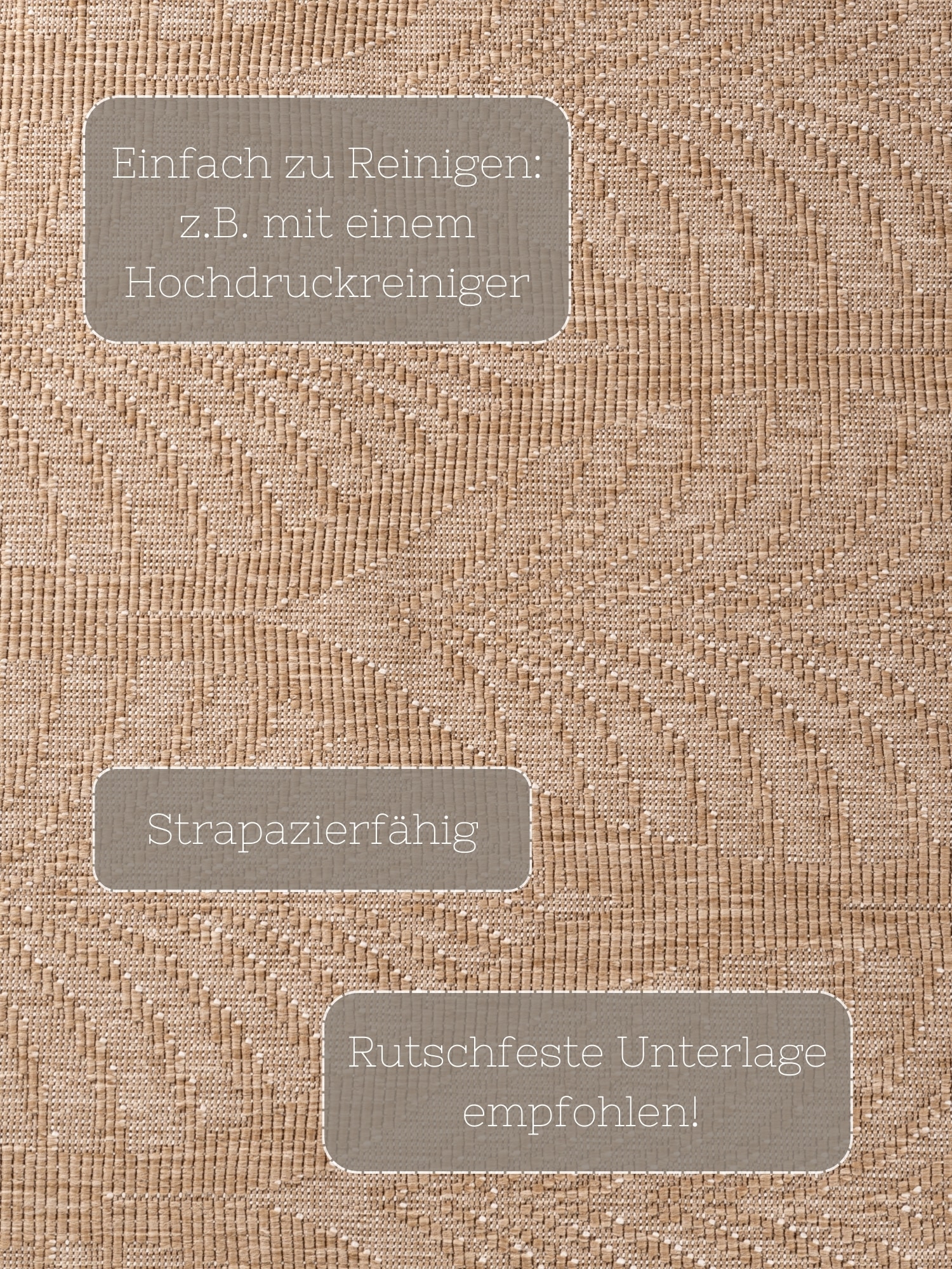 HANSE Home Outdoorteppich »Liora Wendeteppich«, rechteckig, 5 mm Höhe, Läufer, In und Outdoor, Flachgewebe, wetterfest, pflegeleicht, robust