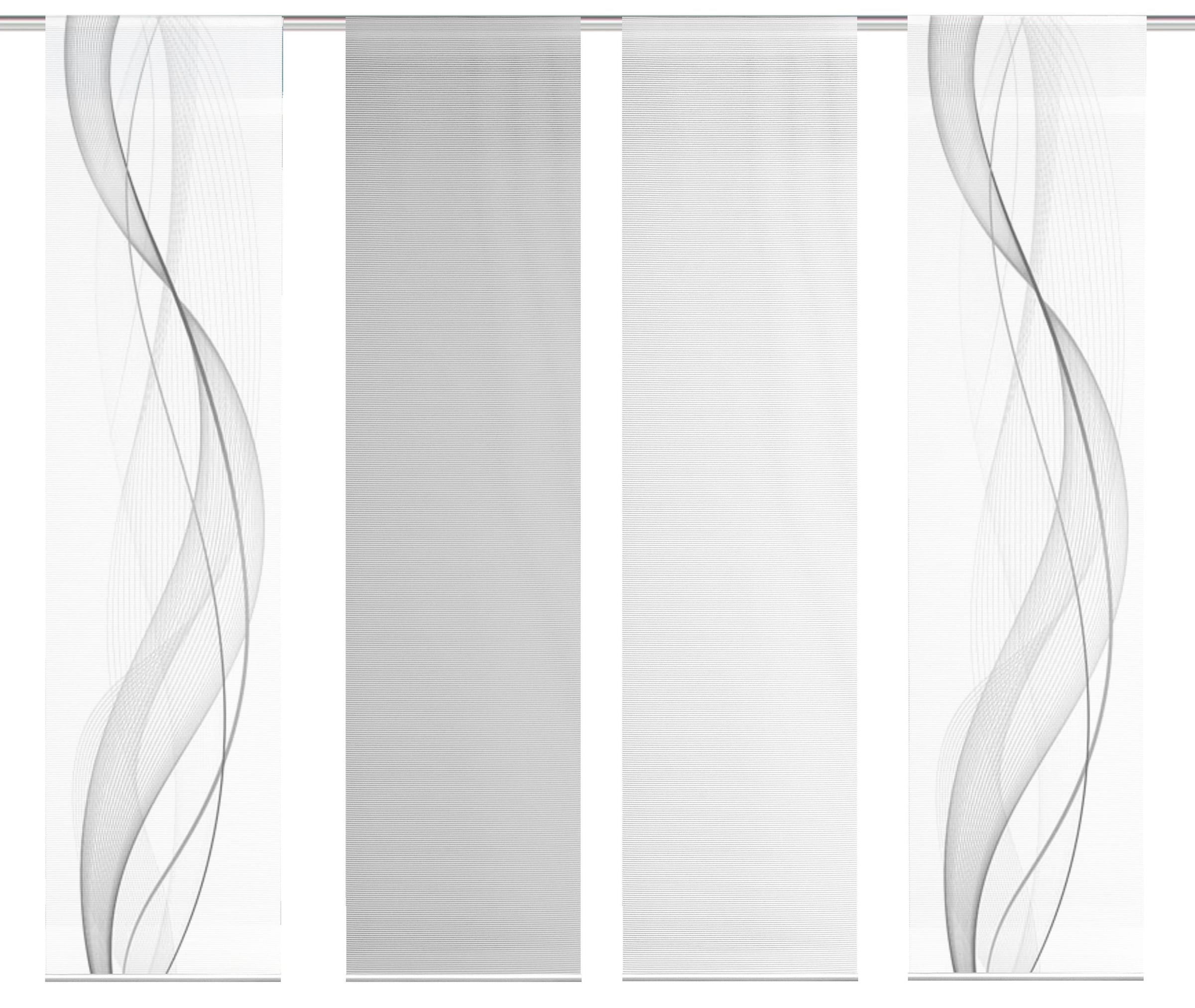 Vision S Schiebegardine »4ER SET HEIGHTS« Paneelwagen 4 Stk. tlg. HxB: 260x60, Schiebevorhang 4er Set Digitaldruck