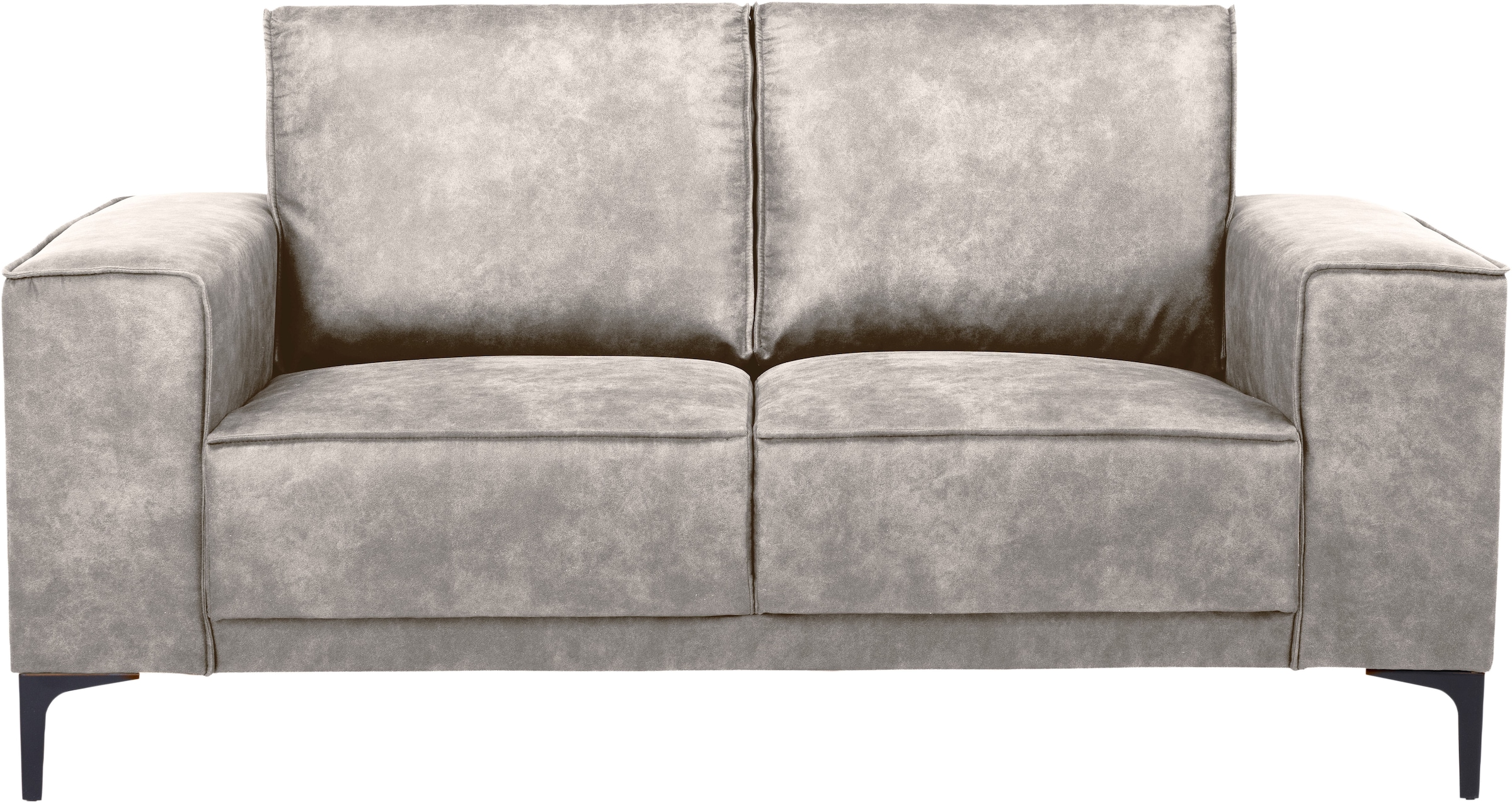 GOODproduct 2-Sitzer »OLAND Luxus-Microfaser, Sofa, B: 164 cm, Skandi-Design« 164 cm, Wellenunterfederung, Skandi-Design, Metallfüsse