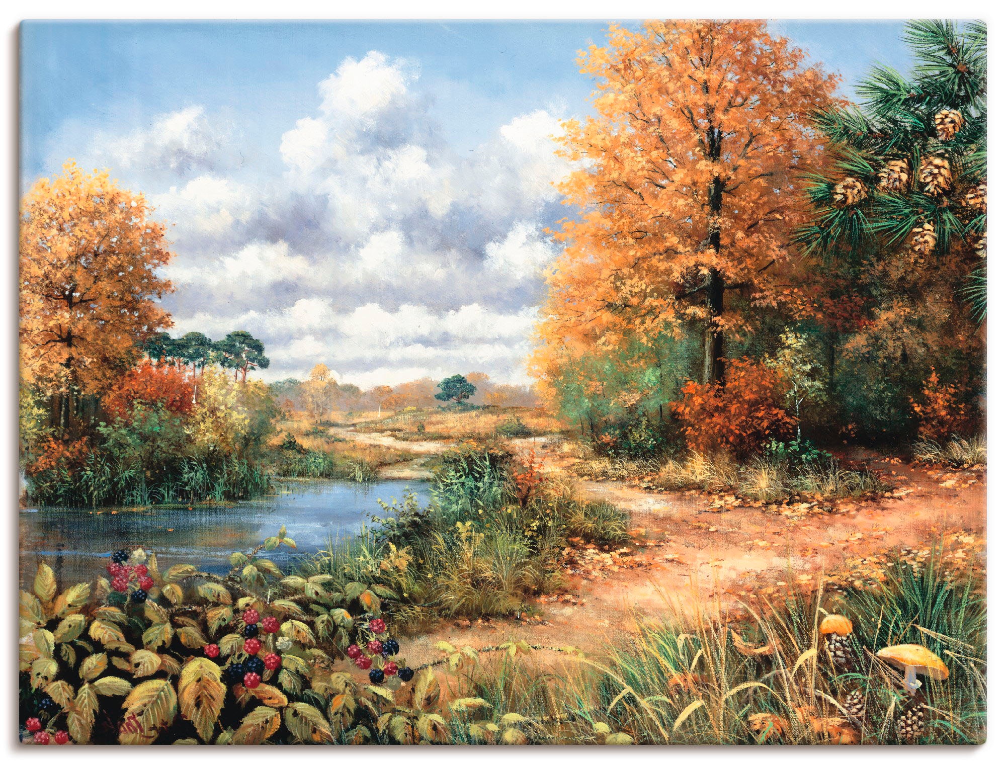 Image of Artland Wandbild »Herbstzeit«, Vier Jahreszeiten, (1 St.), in vielen Grössen & Produktarten -Leinwandbild, Poster, Wandaufkleber / Wandtattoo auch für Badezimmer geeignet bei Ackermann Versand Schweiz