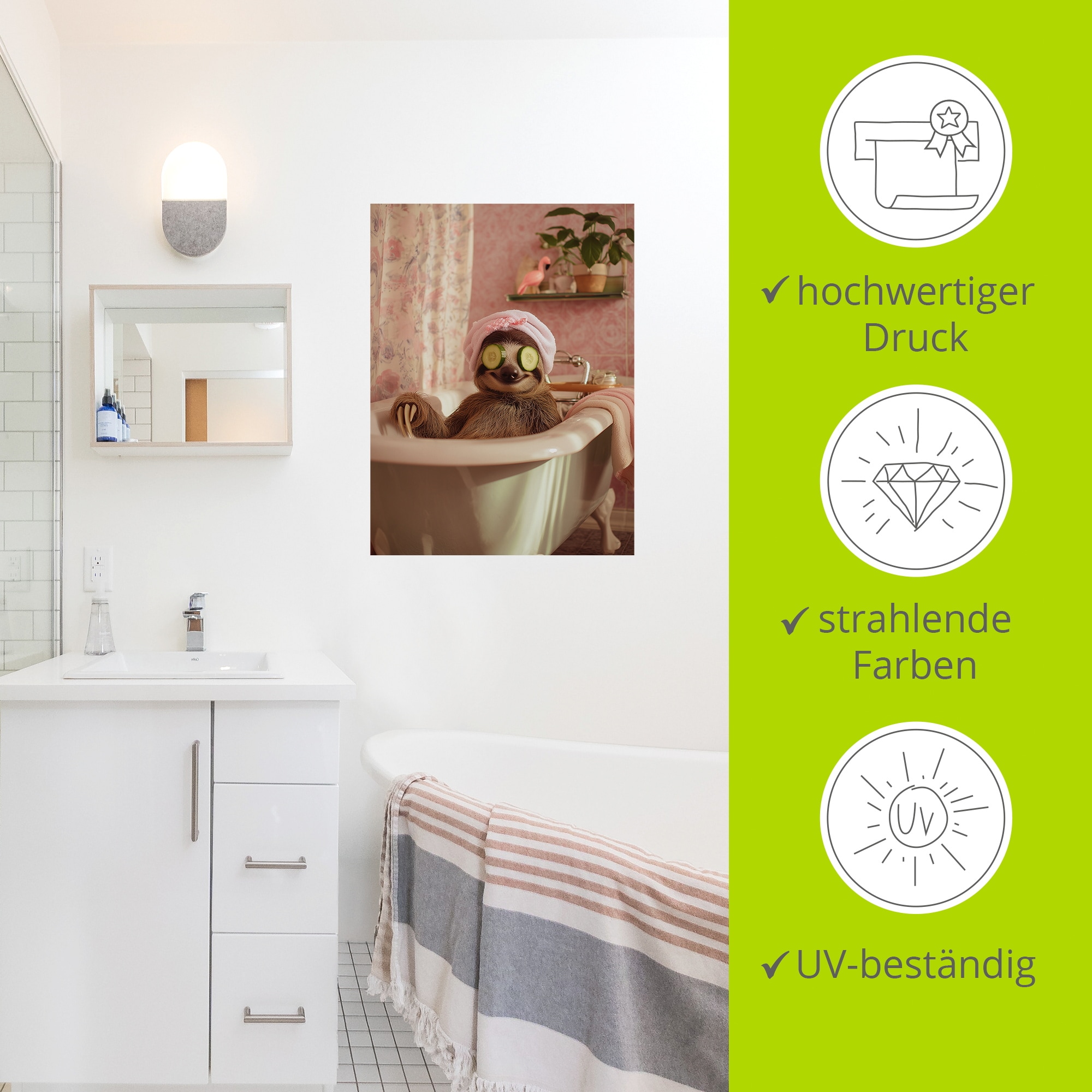 Artland Wandbild »Extremely relaxing« 1 Stk. tlg. als Alubild, Leinwandbild, Poster, Wandaufkleber in verschied. Grössen