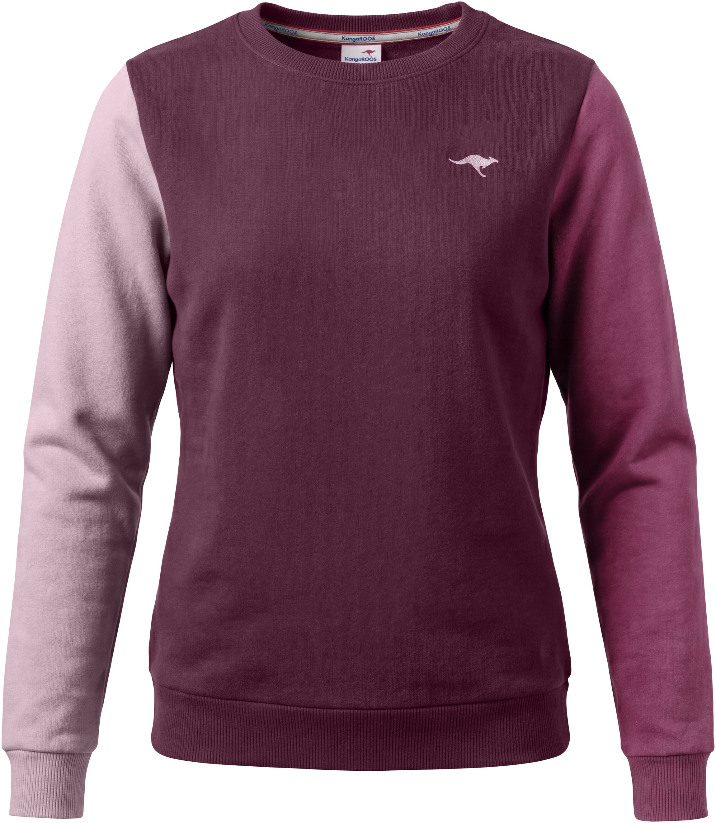 KangaROOS Sweatshirt »Sweatshirt Colorblocking«, mit Rundhalsausschnitt, mit Rippbündchen an Ärmeln
