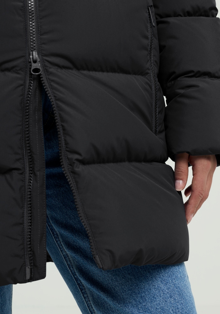 Jack Wolfskin Manteau en duvet »FROZEN PALACE LONG JKT W RDS« avec capuche, rembourrage isolant en duvet, coupe-vent