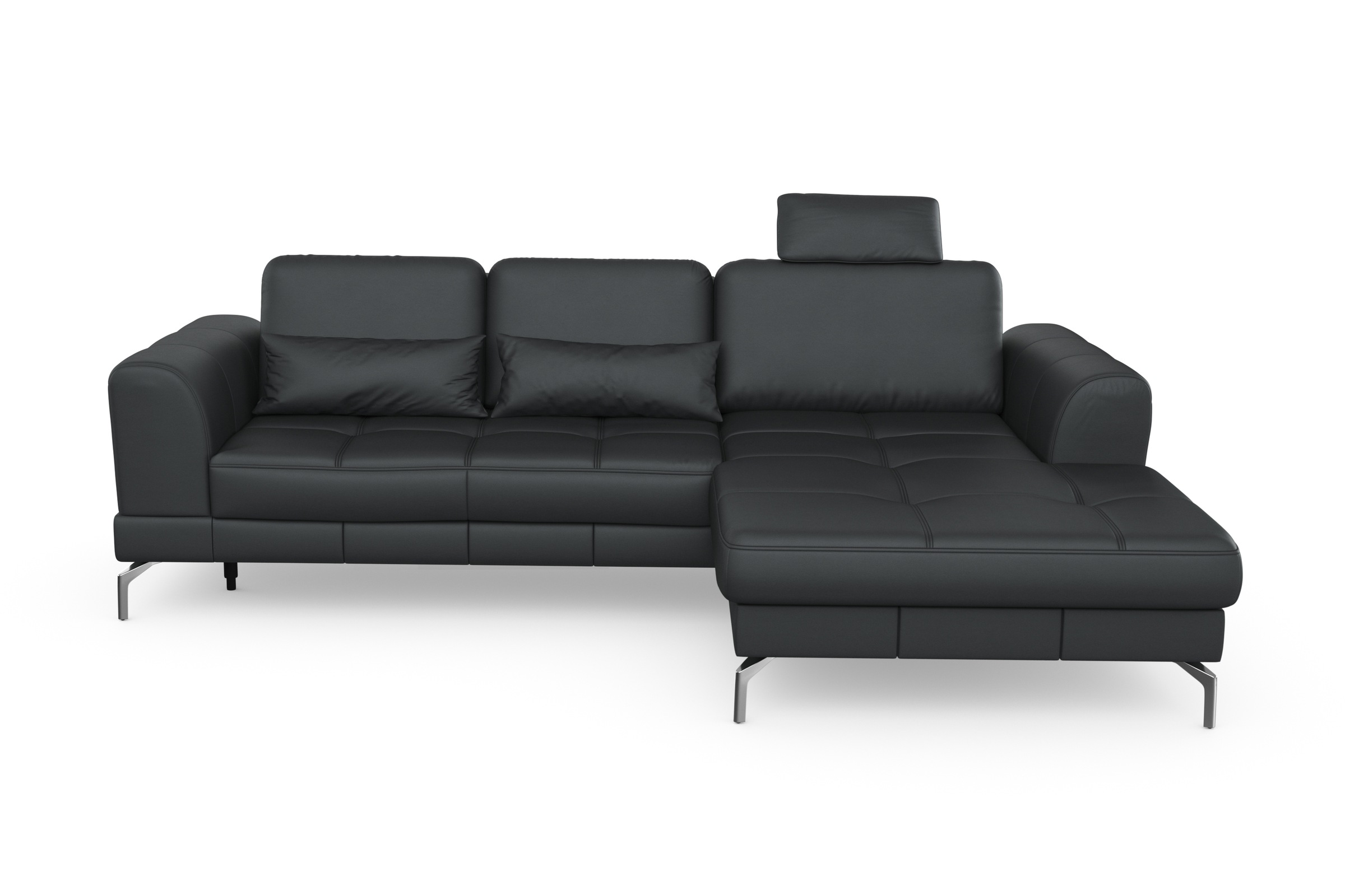 sit&more Ecksofa »Bendigo L-Form«, inklusive Sitztiefenverstellung, Bodenfreiheit 15 cm, 2 Fussfarben