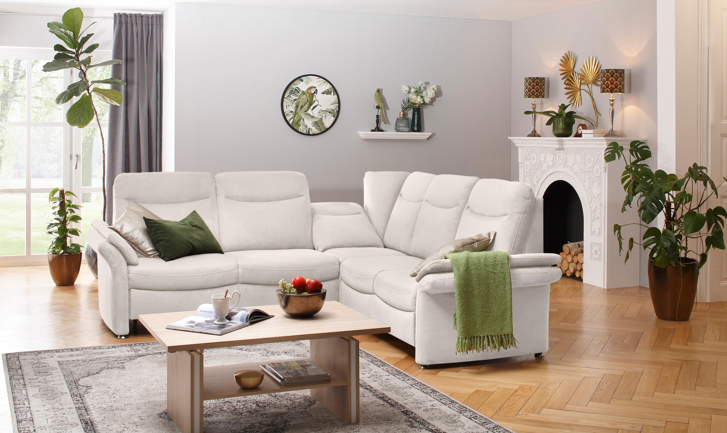 Home affaire Ecksofa »Tahoma L-Form« mit Armlehnfunktion, wahlweise Bettfunktion, Schublade, Relaxfunktion