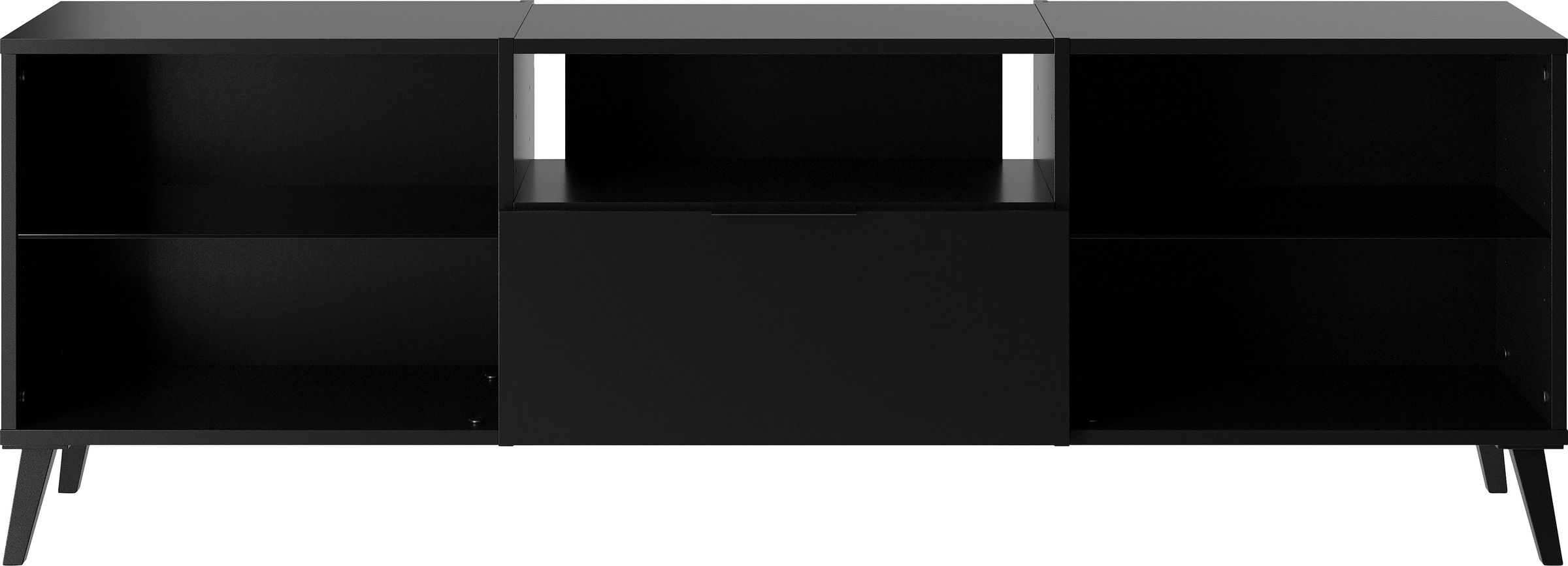 Image of FMD TV-Board "Dark" TV-Board mit Schubkasten und Glasböden, Breite 153,5 cm