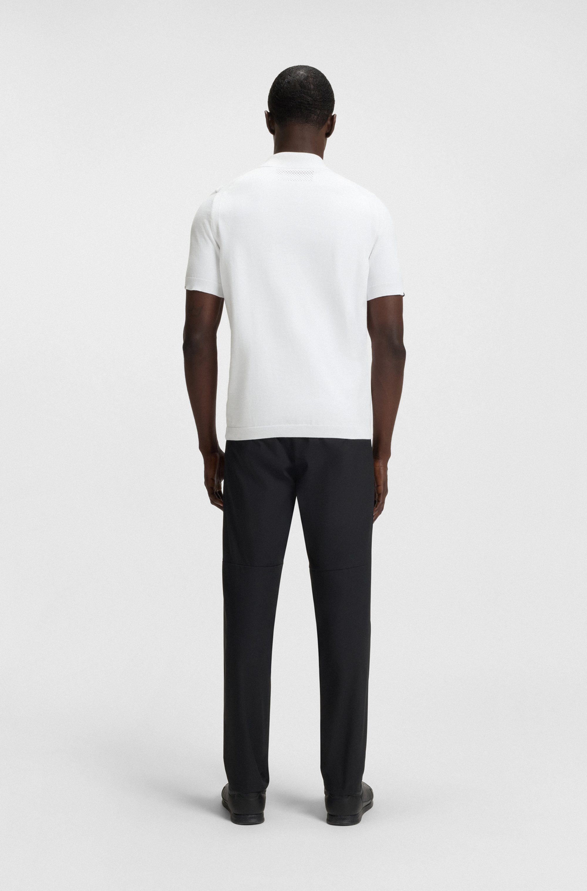 BOSS GREEN Kurzarmpullover »K Ever-X PS« mit Perforierungen zur Belüftung