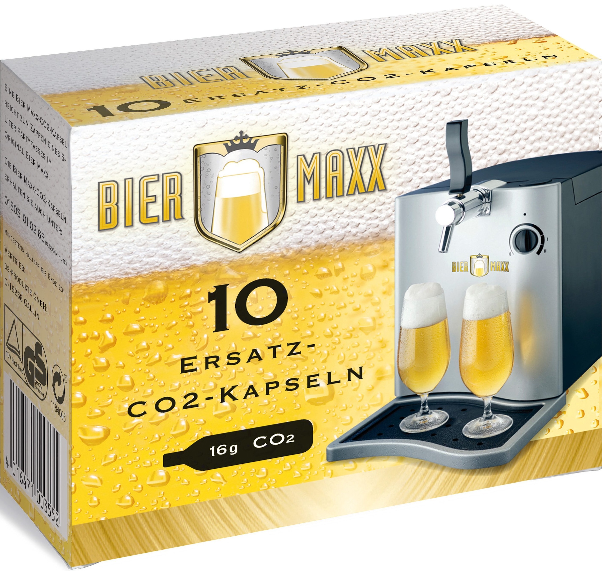 Biermaxx CO₂-Kapsel »für Bier Maxx Bierzapfanlage«, 2x5 Stück